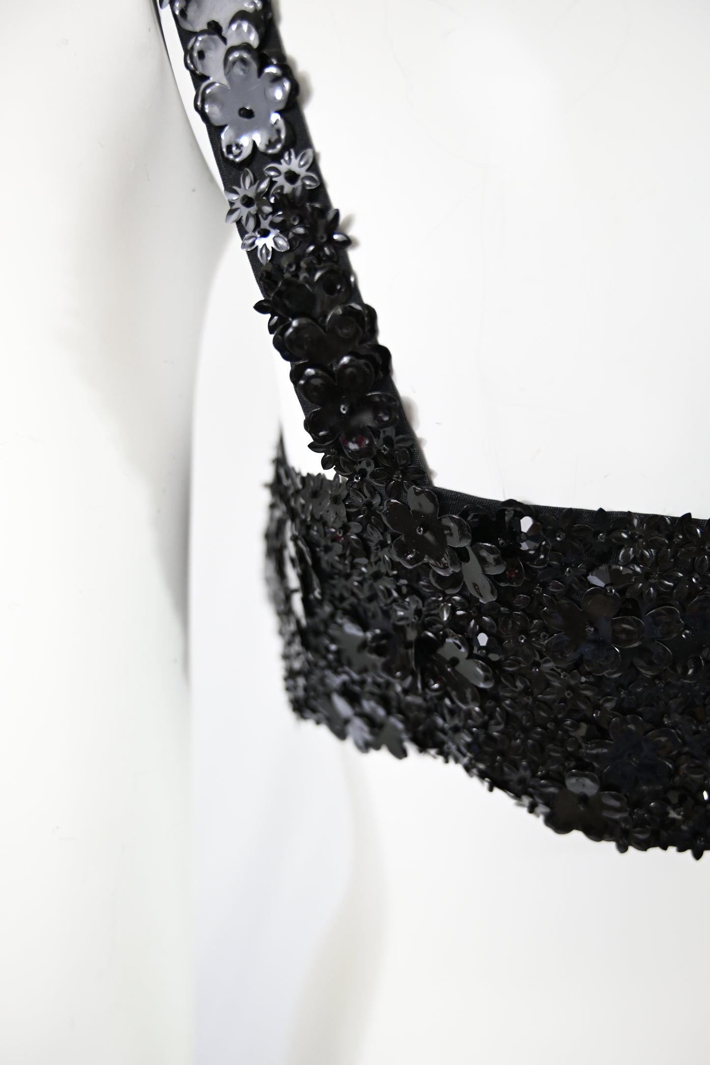 Prada FW 1992 Flower Paillette Embellished Harness Bra