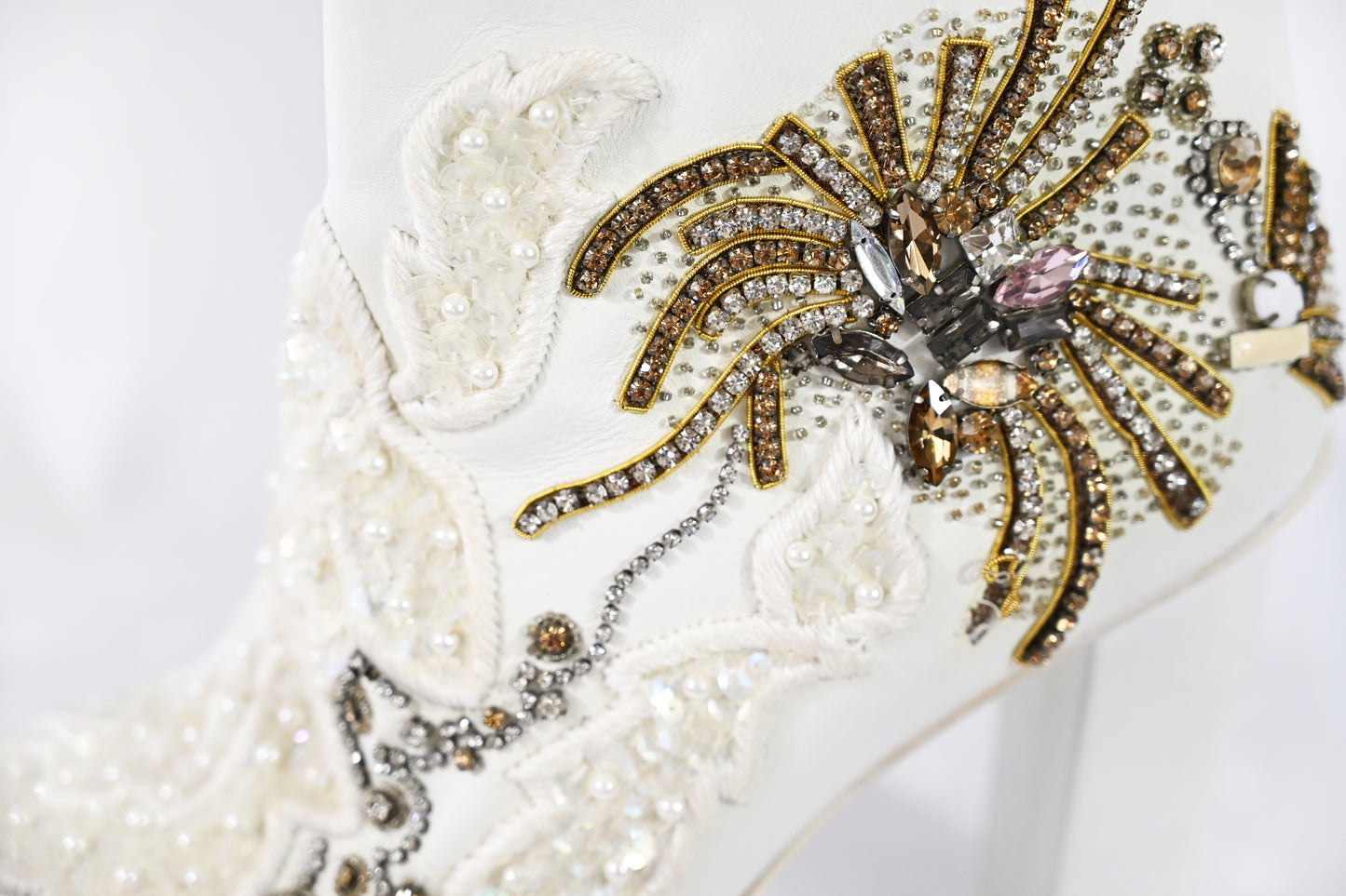 A.F. Vandevorst SS 2019 Bridal Embellished Leather Heels