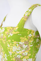 Valentino 2000s Green Floral Dress