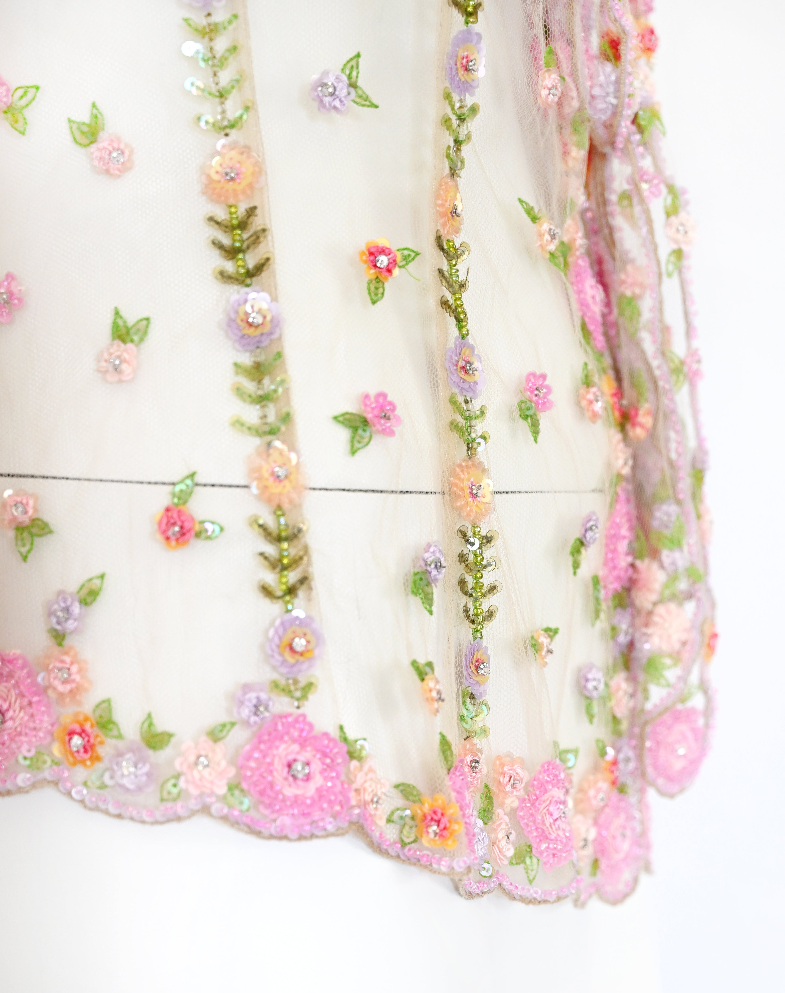 Valentinoo SS 2005 Embellished Tulle Blouse