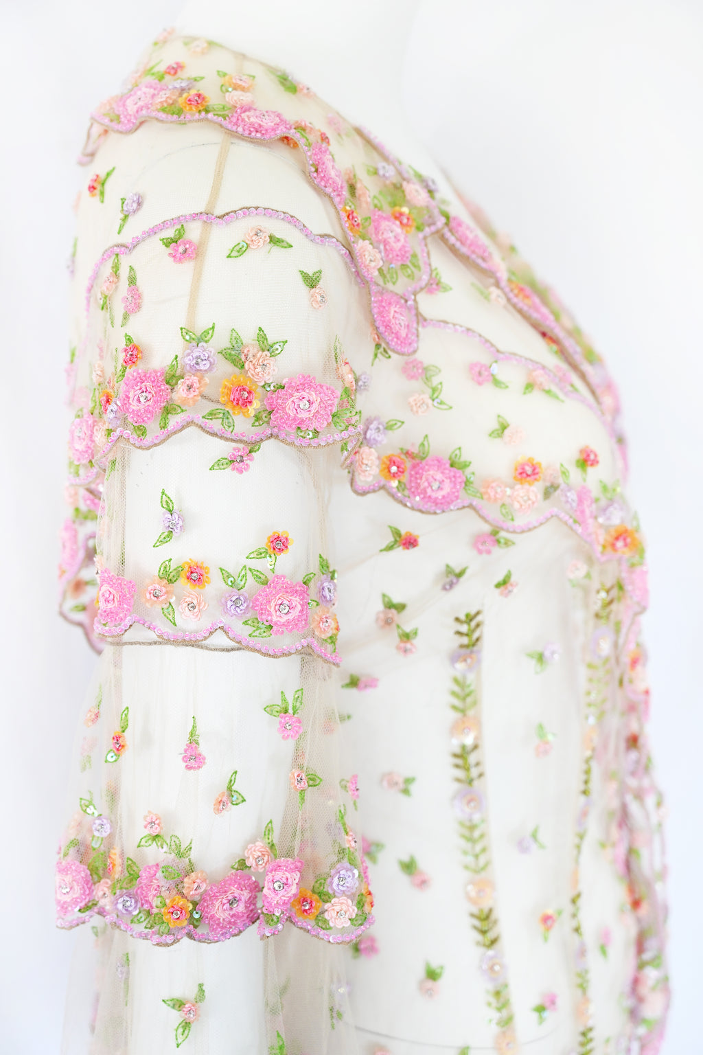 Valentinoo SS 2005 Embellished Tulle Blouse