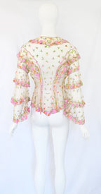 Valentinoo SS 2005 Embellished Tulle Blouse