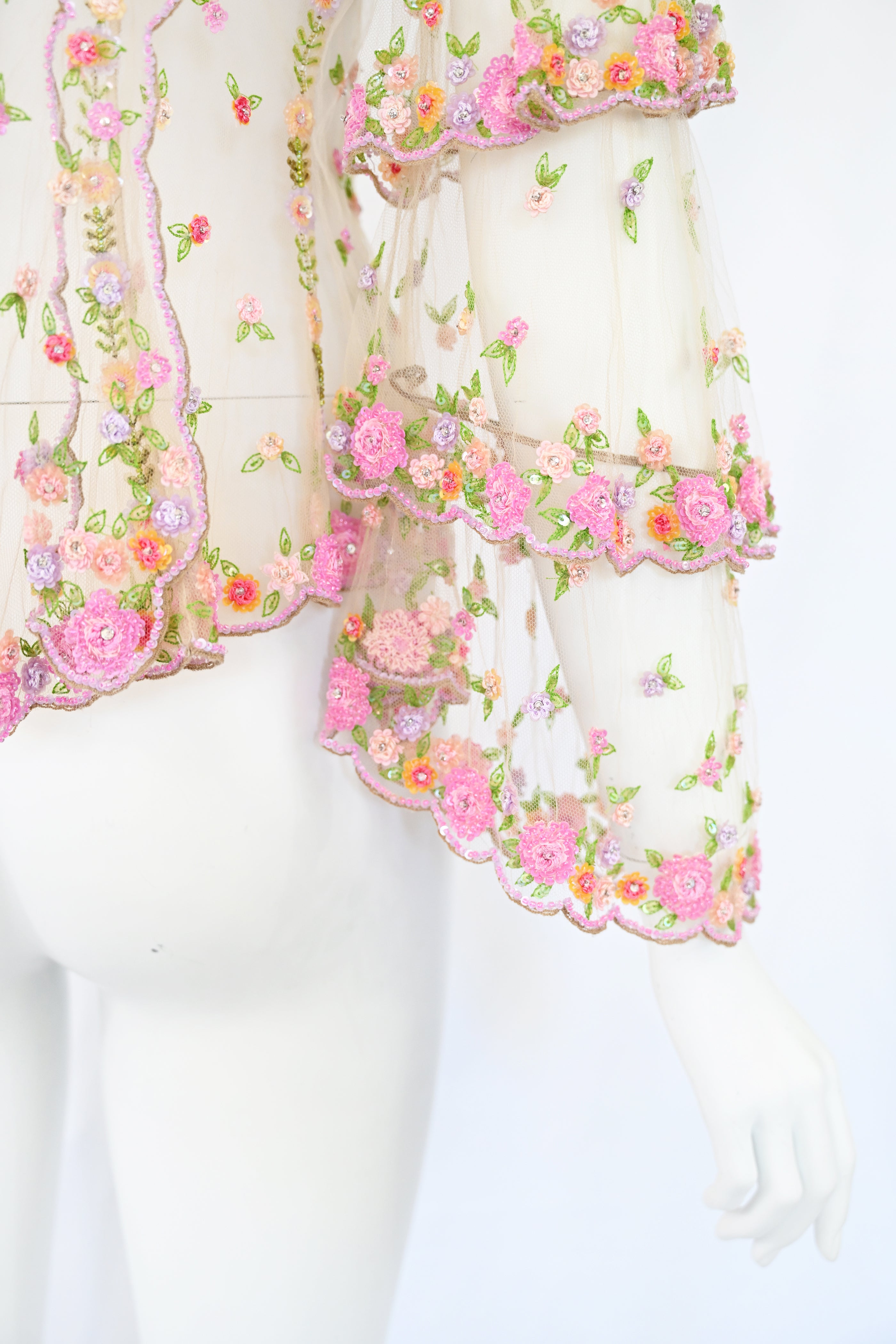Valentinoo SS 2005 Embellished Tulle Blouse