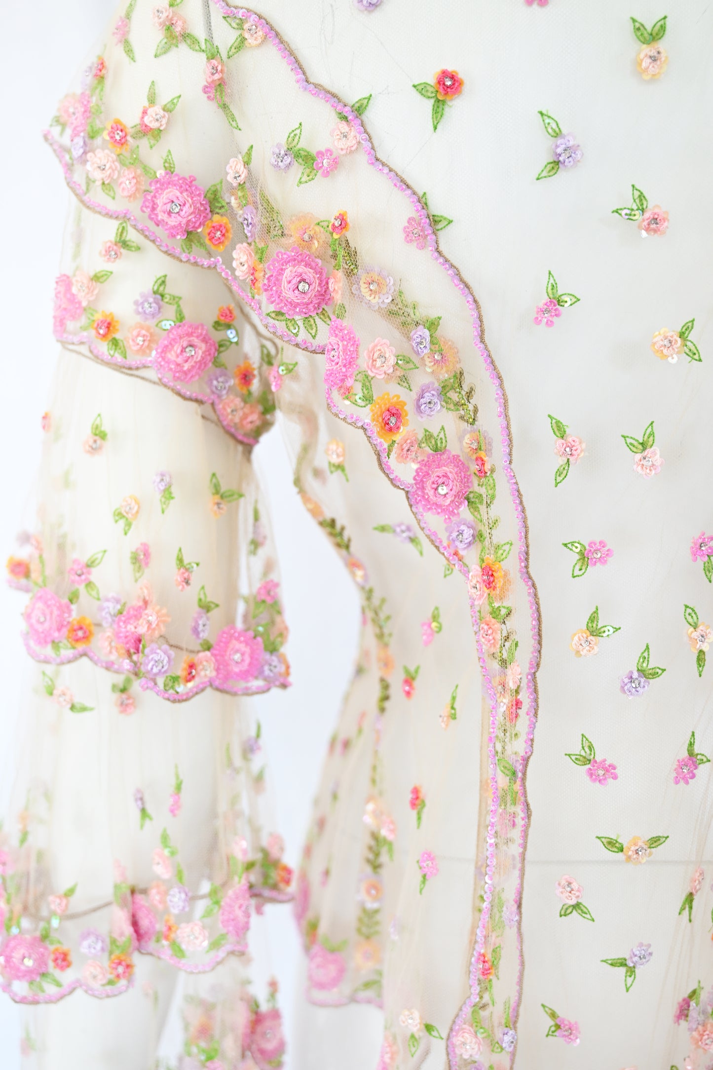 Valentinoo SS 2005 Embellished Tulle Blouse ( Reserved)