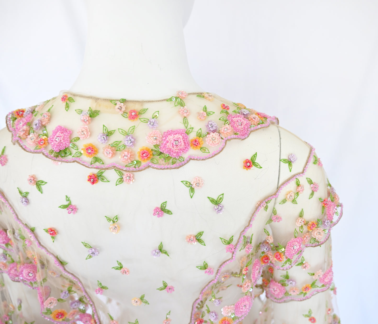 Valentinoo SS 2005 Embellished Tulle Blouse ( Reserved)