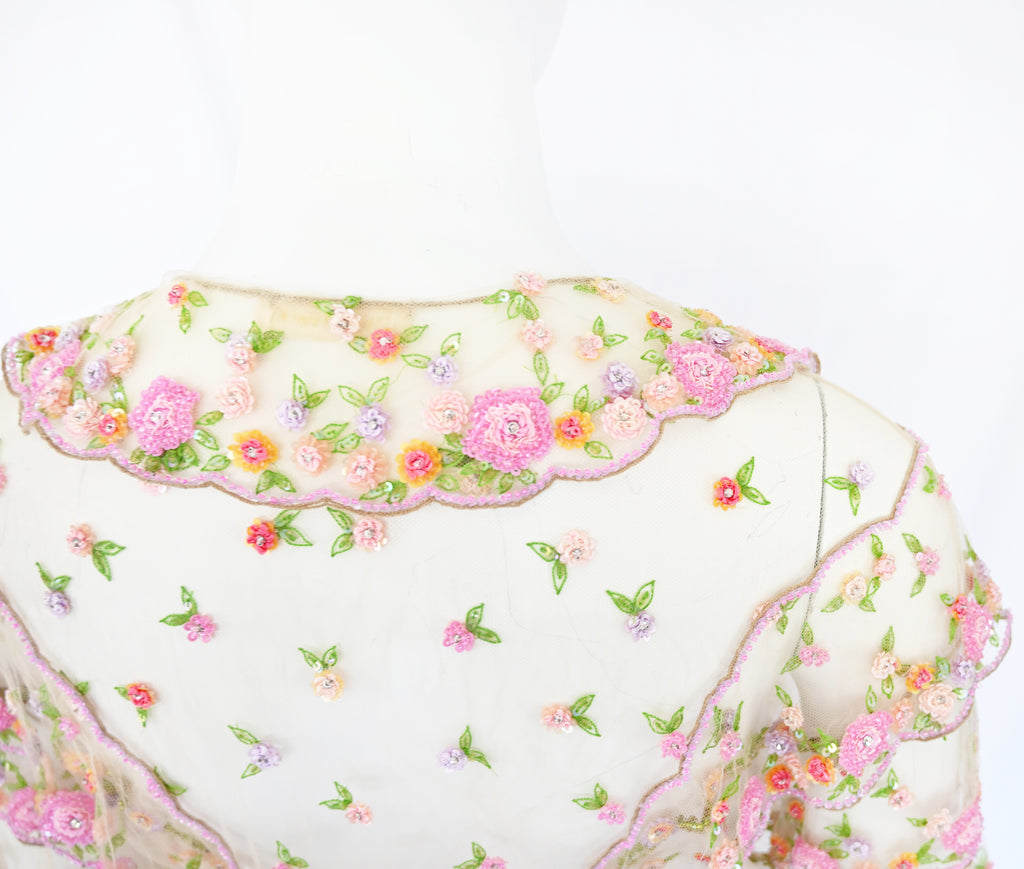 Valentinoo SS 2005 Embellished Tulle Blouse