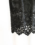 Oscar de la Renta FW 2000 Embellished Calf Hair Skirt