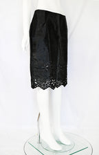 Oscar de la Renta FW 2000 Embellished Calf Hair Skirt