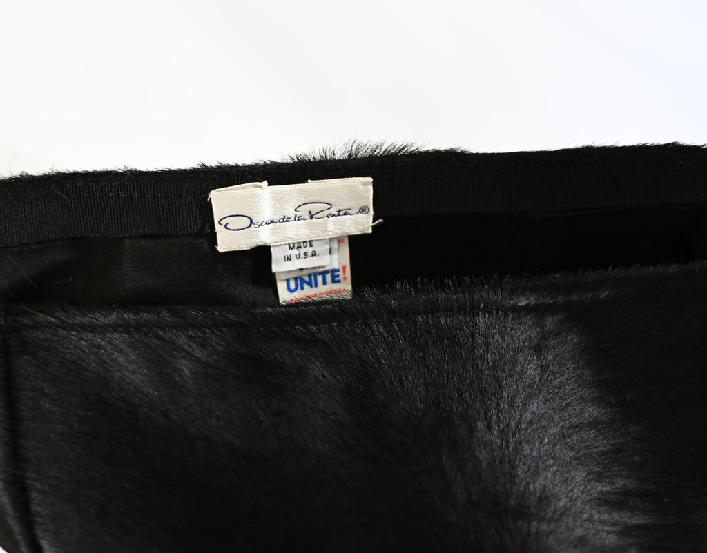 Oscar de la Renta FW 2000 Embellished Calf Hair Skirt