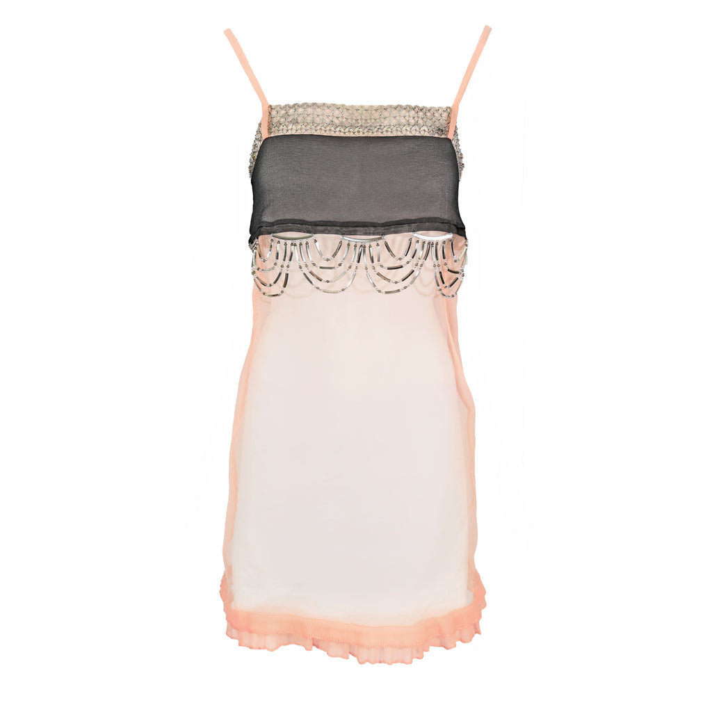 Prada 2018 Metal Embellished Organza Dress