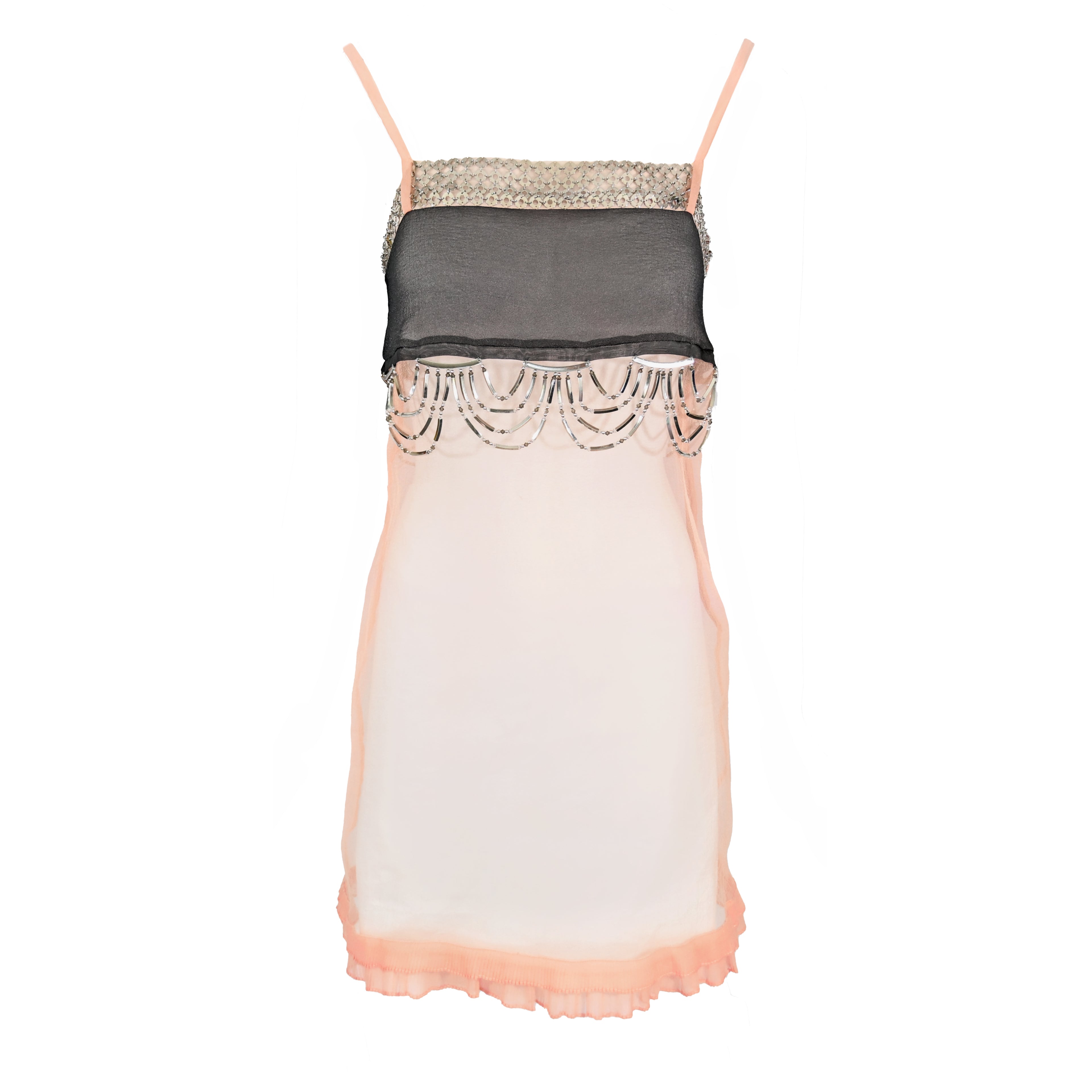 Prada 2018 Metal Embellished Organza Dress