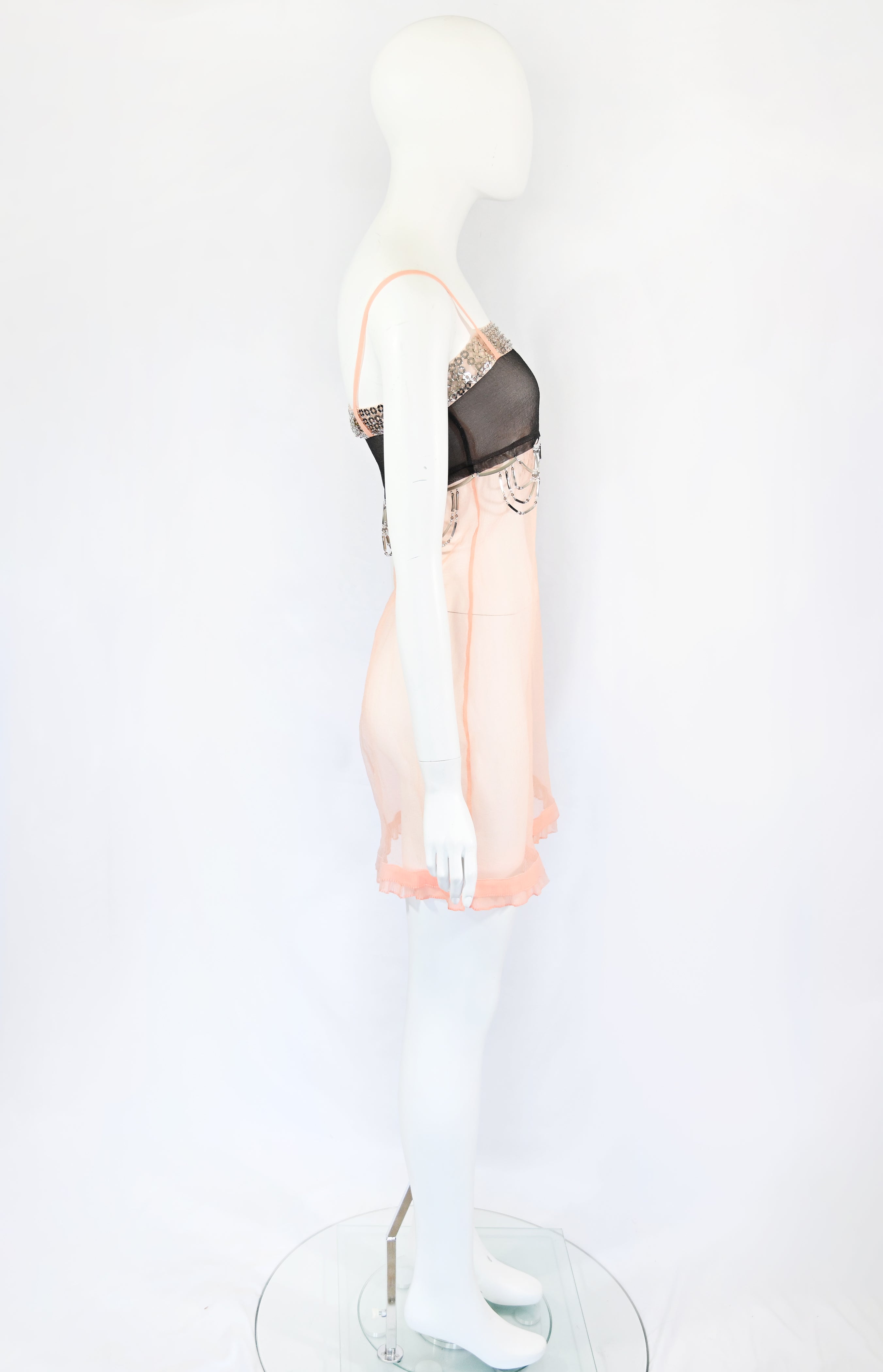 Prada 2018 Metal Embellished Organza Dress