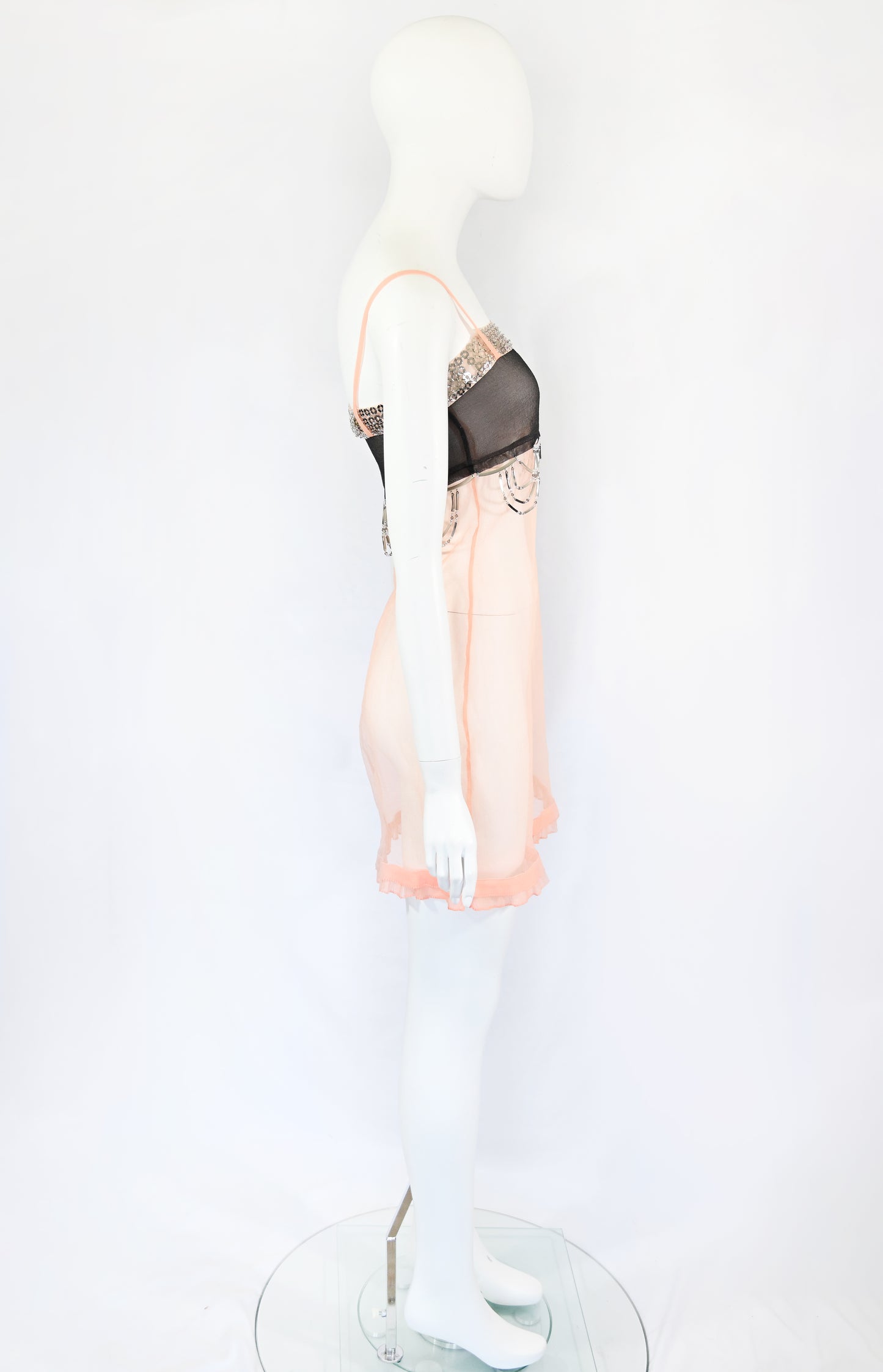 Prada 2018 Metal Embellished Organza Dress