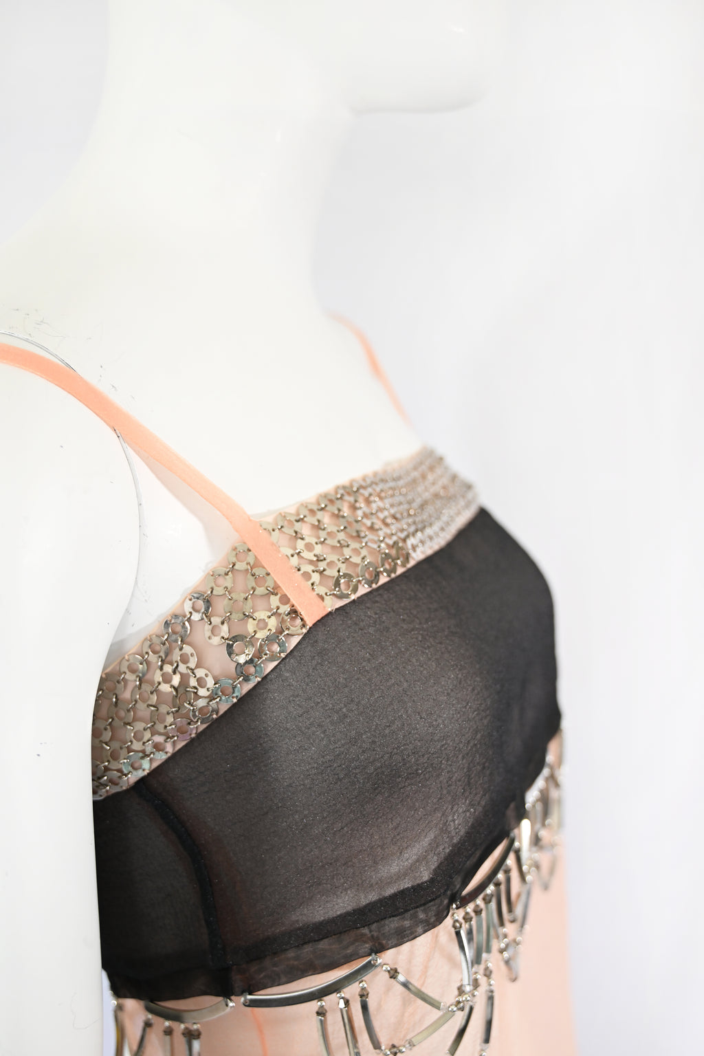 Prada 2018 Metal Embellished Organza Dress