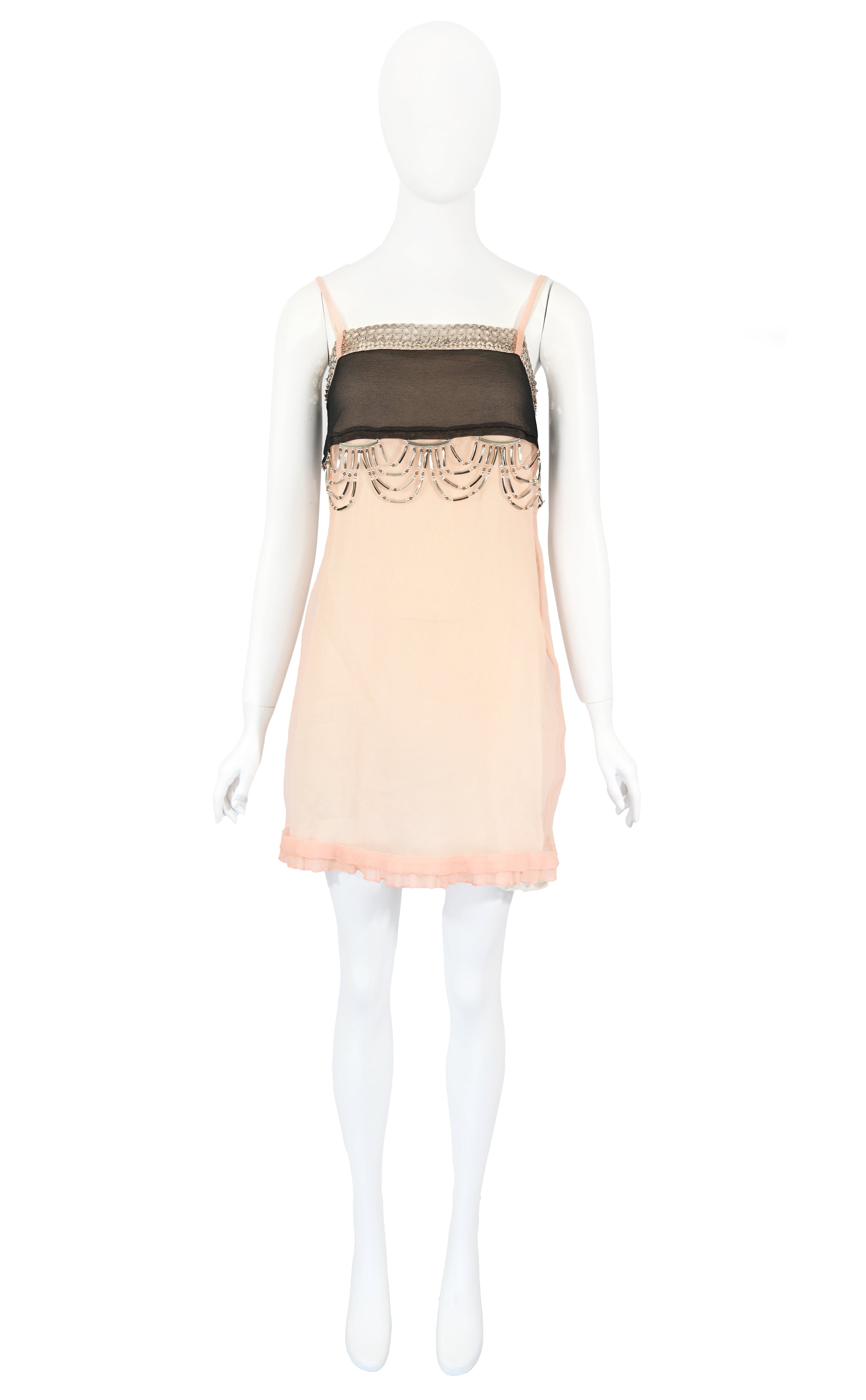 Prada 2018 Metal Embellished Organza Dress