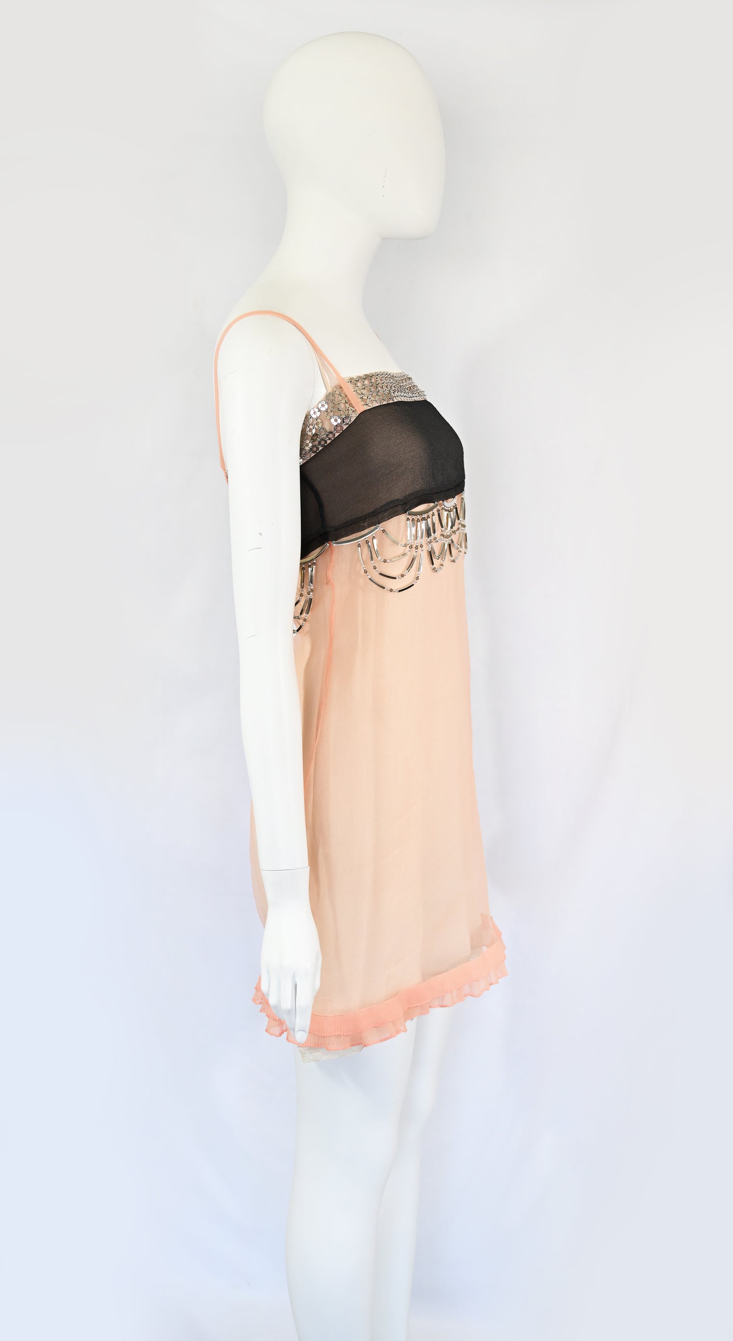 Prada 2018 Metal Embellished Organza Dress