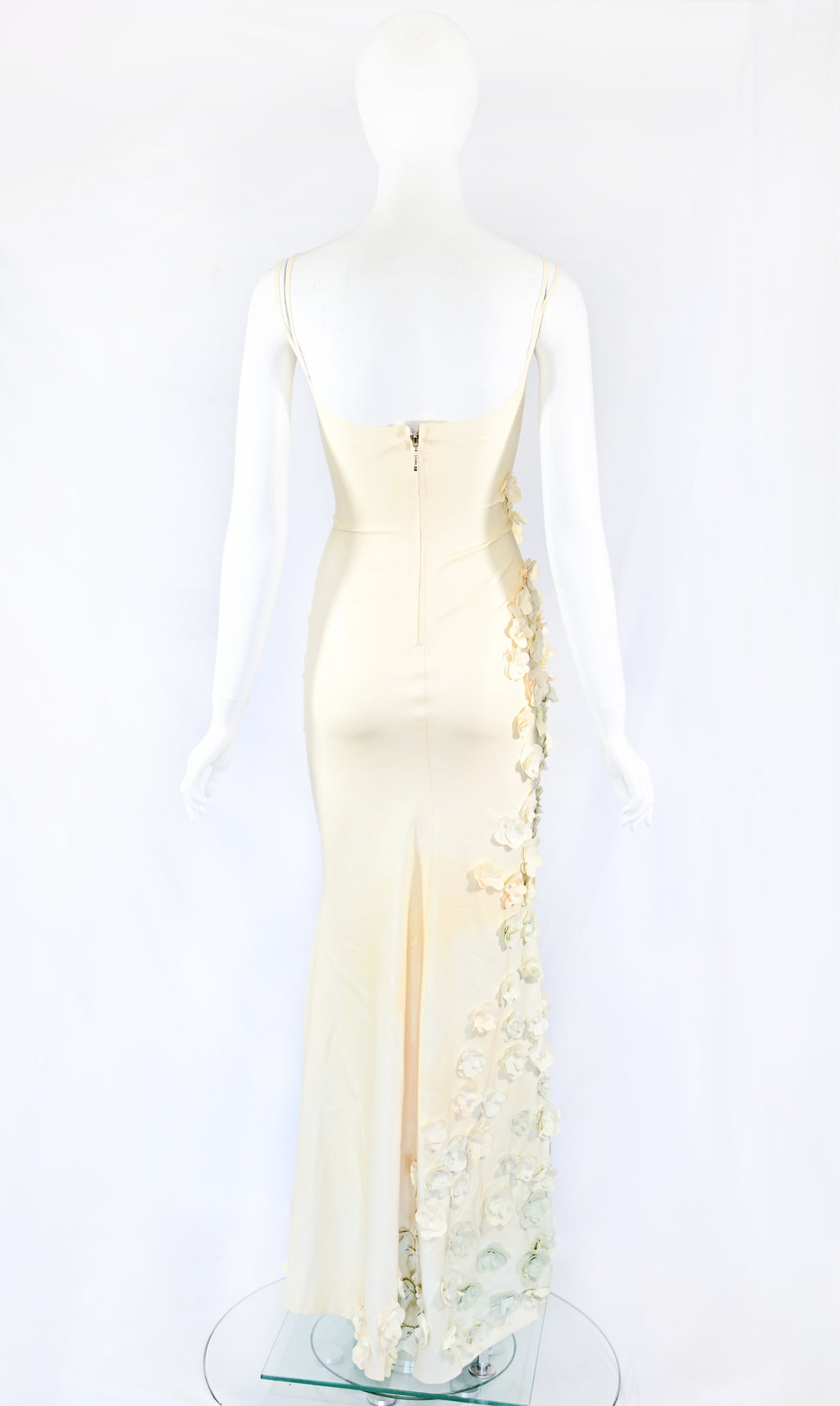 Gaelyn & Cianfarani Fw 2005 Latex Dress with Flower Appliqué