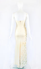 Gaelyn & Cianfarani Fw 2005 Latex Dress with Flower Appliqué