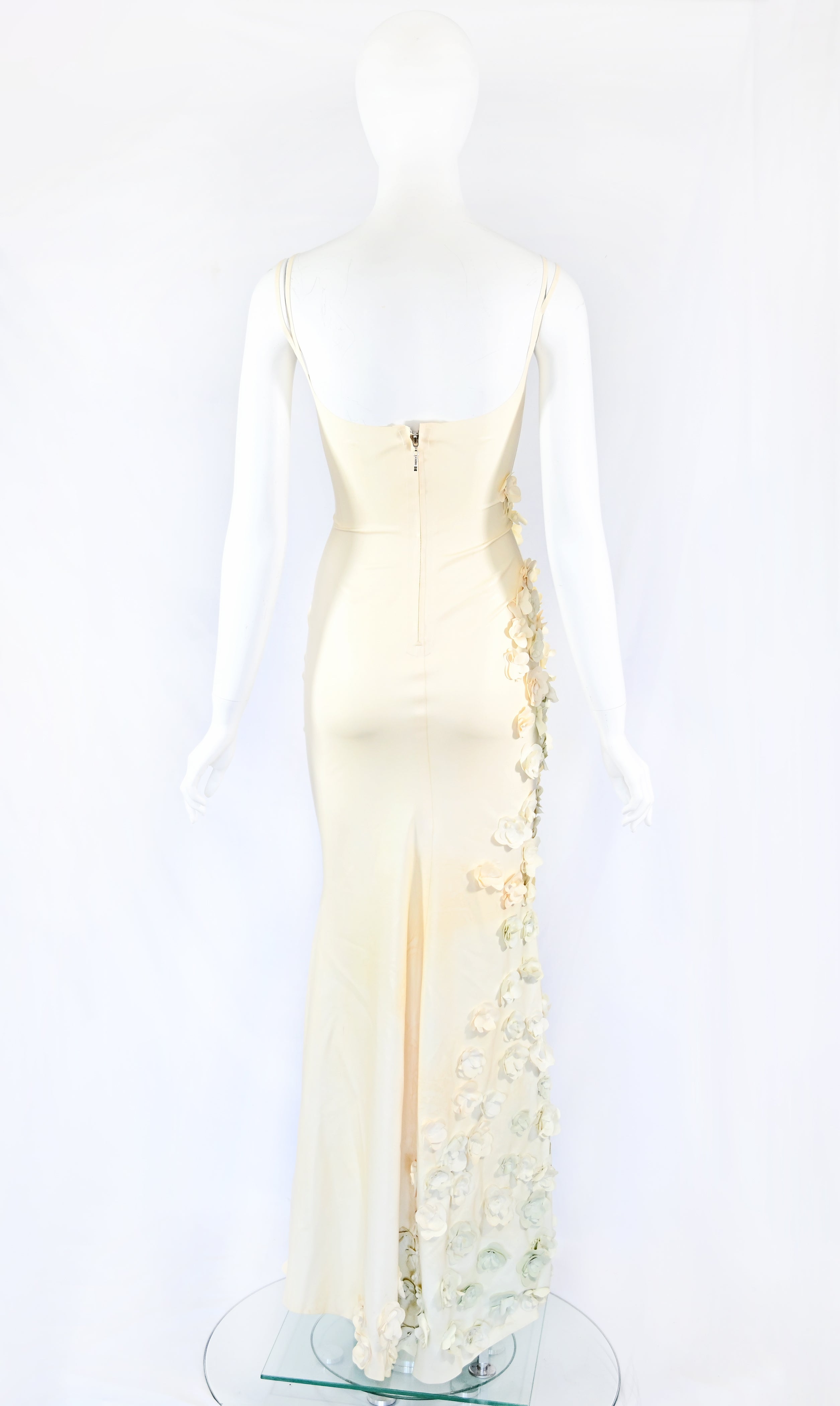 Gaelyn & Cianfarani Fw 2005 Latex Dress with Flower Appliqué