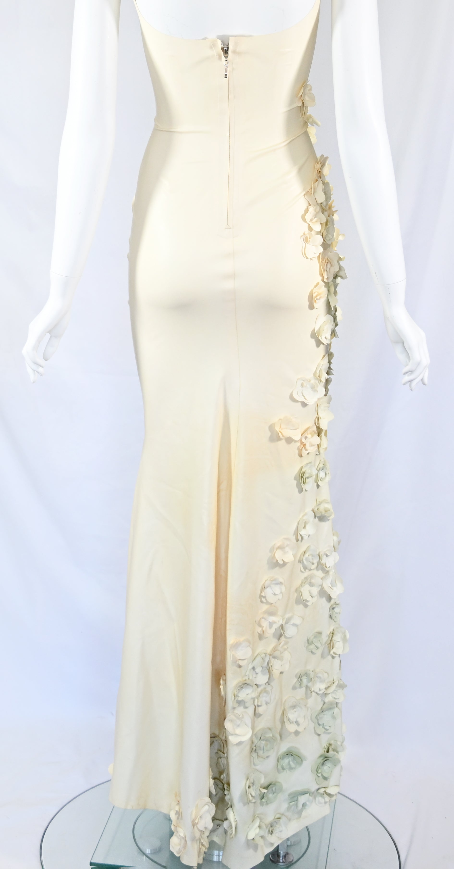 Gaelyn & Cianfarani Fw 2005 Latex Dress with Flower Appliqué