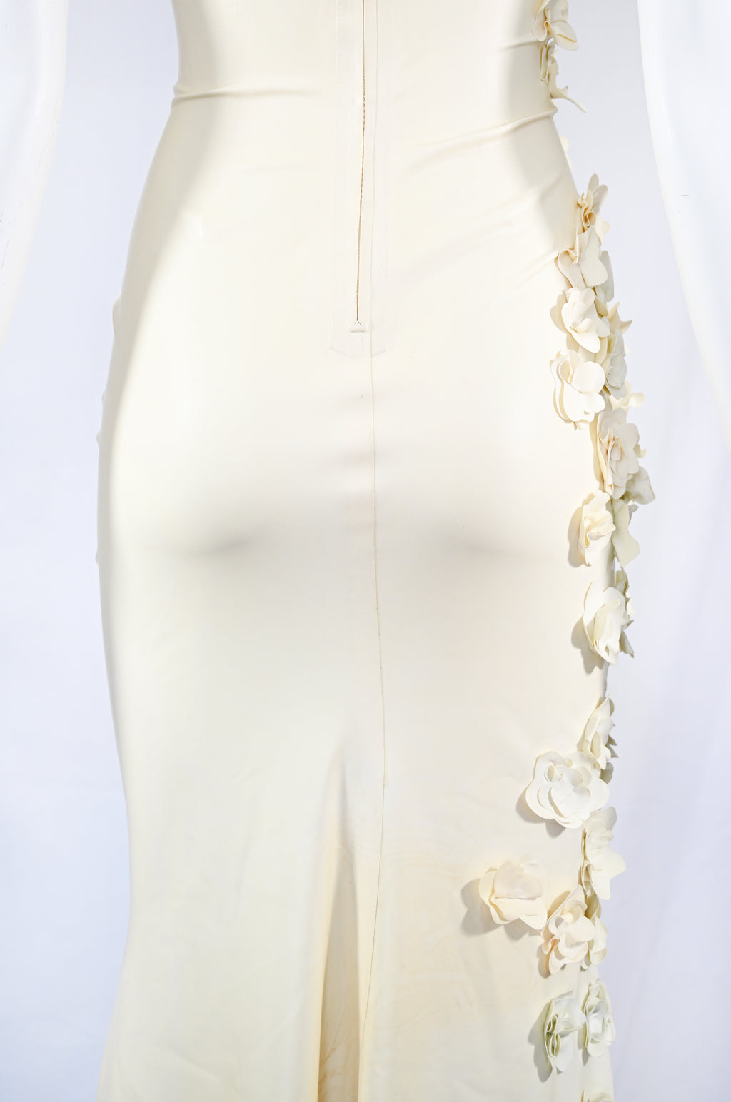 Gaelyn & Cianfarani Fw 2005 Latex Dress with Flower Appliqué