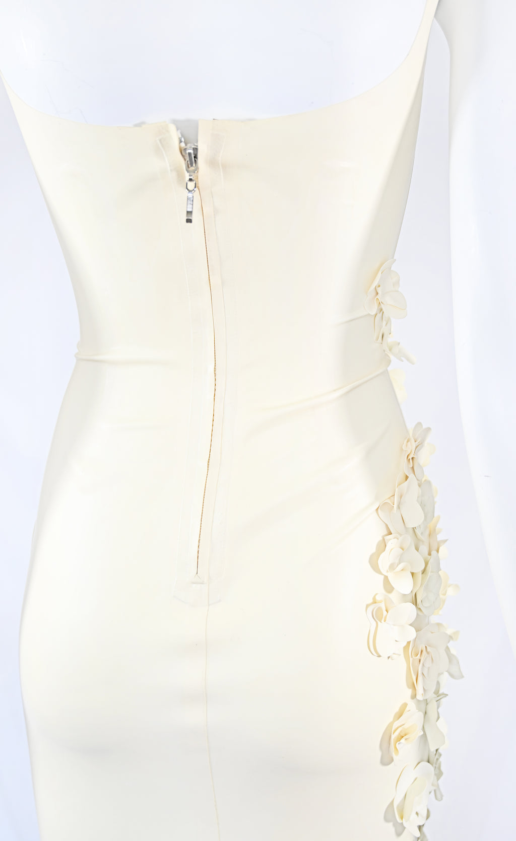 Gaelyn & Cianfarani Fw 2005 Latex Dress with Flower Appliqué