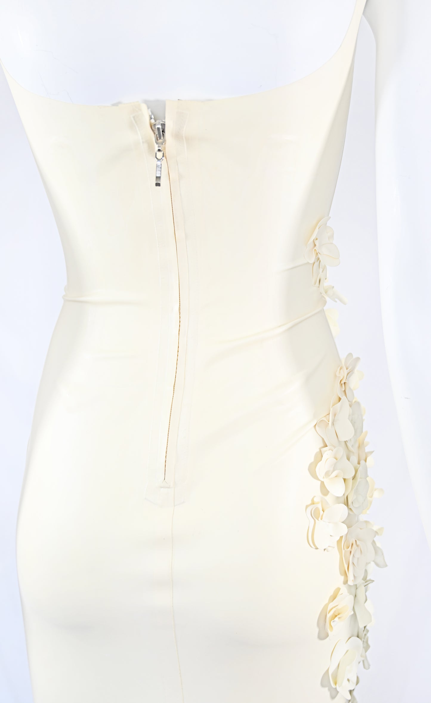 Gaelyn & Cianfarani Fw 2005 Latex Dress with Flower Appliqué