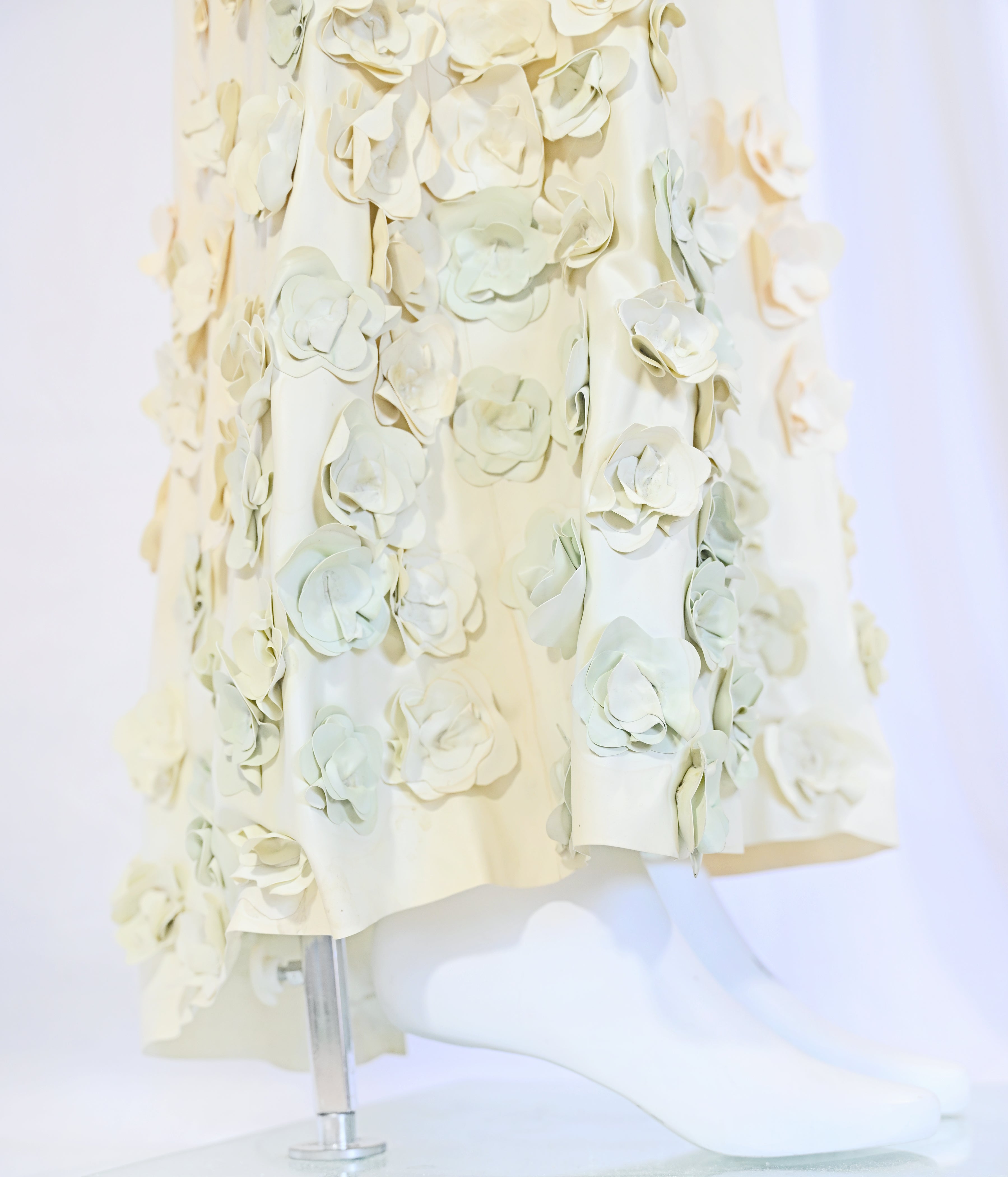 Gaelyn & Cianfarani Fw 2005 Latex Dress with Flower Appliqué