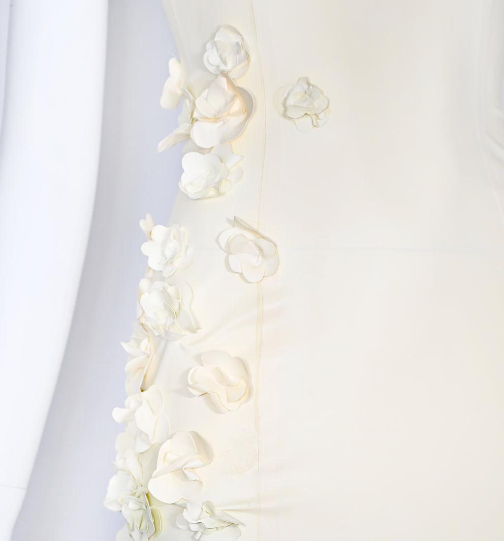 Gaelyn & Cianfarani Fw 2005 Latex Dress with Flower Appliqué