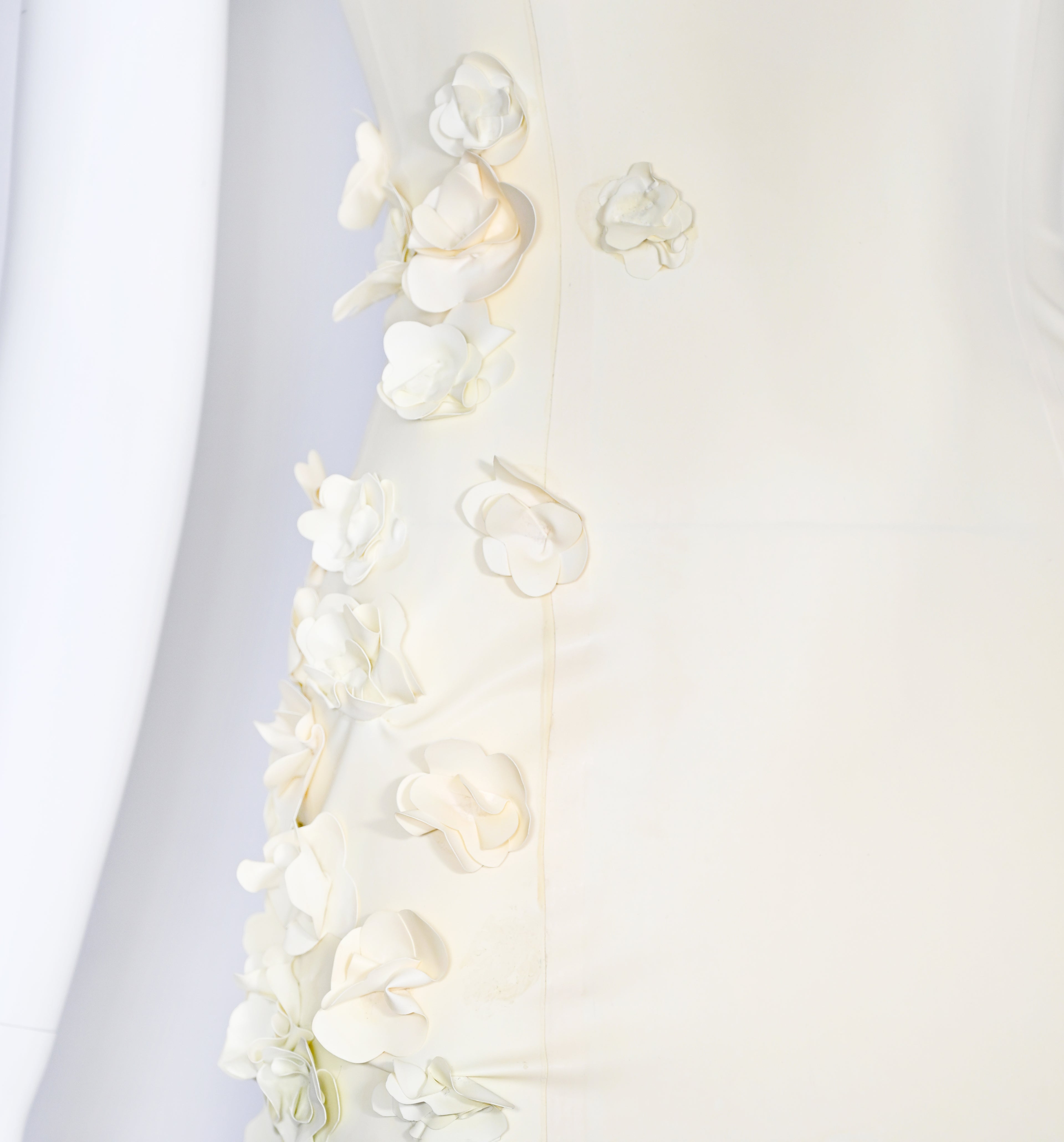 Gaelyn & Cianfarani Fw 2005 Latex Dress with Flower Appliqué