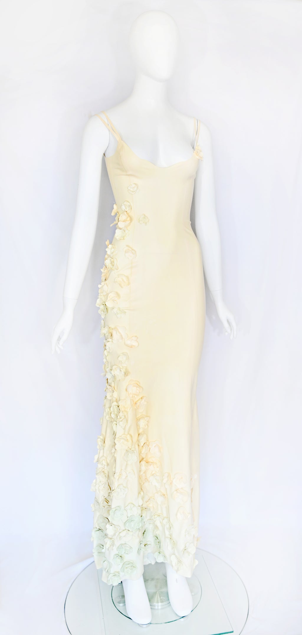 Gaelyn & Cianfarani Fw 2005 Latex Dress with Flower Appliqué