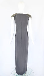 Thierry Mugler FW 2010 Metal Shoulder Silk Dress