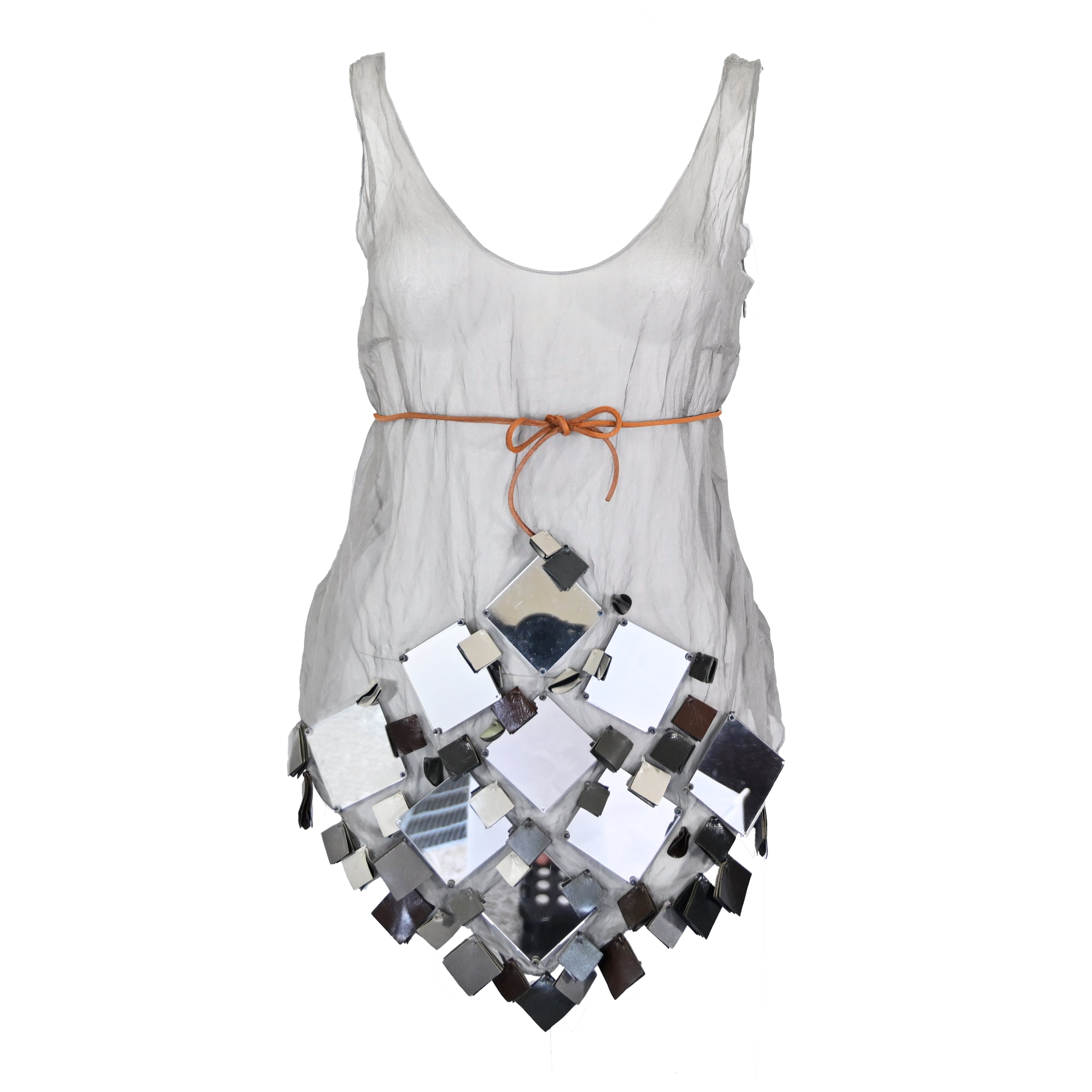 Prada SS 1999 Mirror Embellished Sheer Blouse