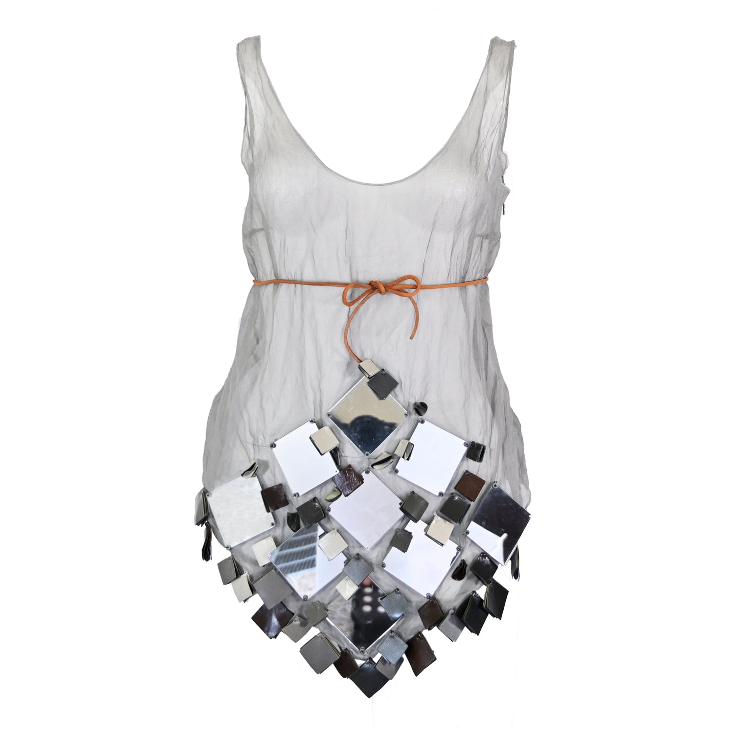 Prada SS 1999 Mirror Embellished Sheer Blouse