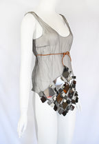 Prada SS 1999 Mirror Embellished Sheer Blouse