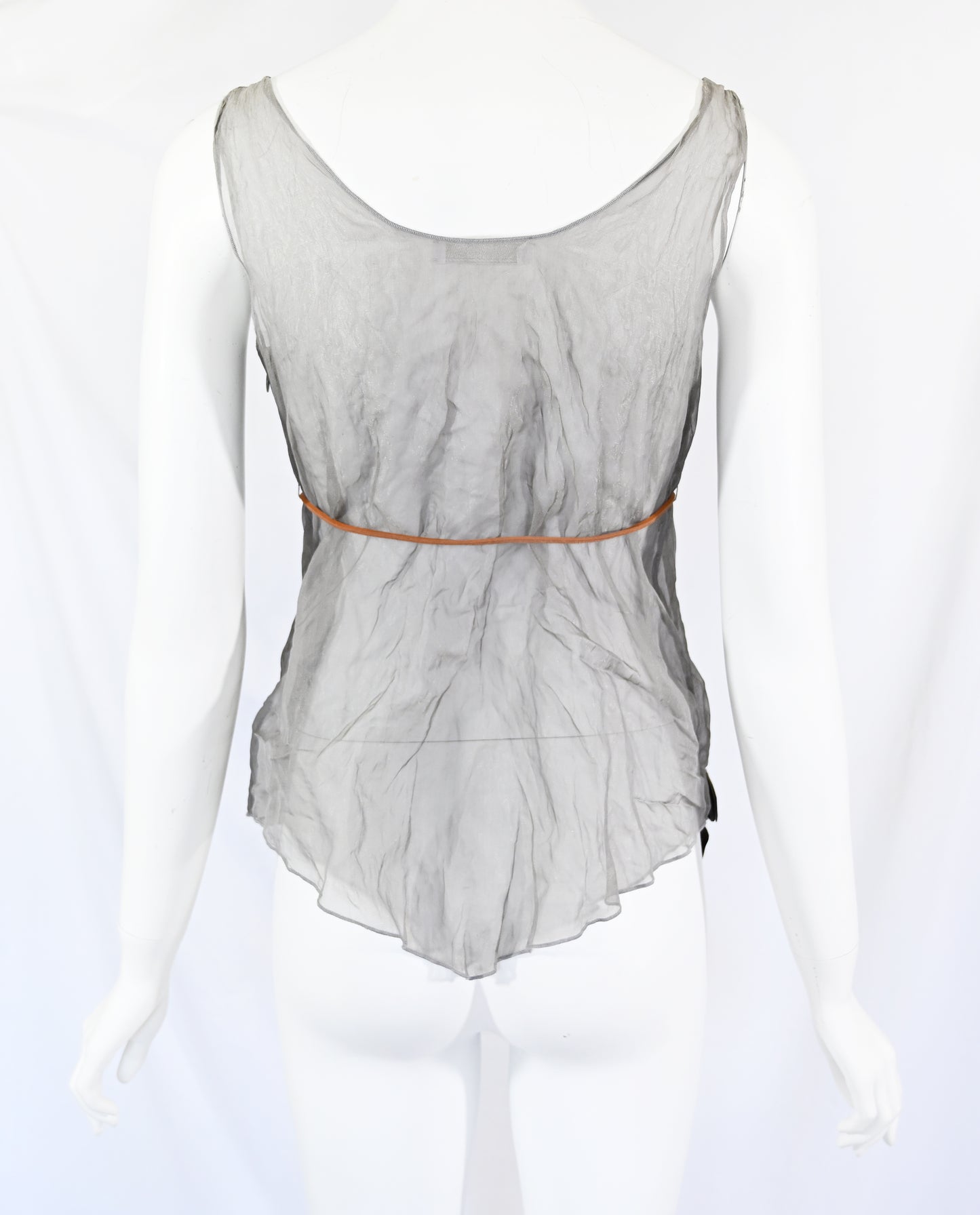 Prada SS 1999 Mirror Embellished Sheer Blouse