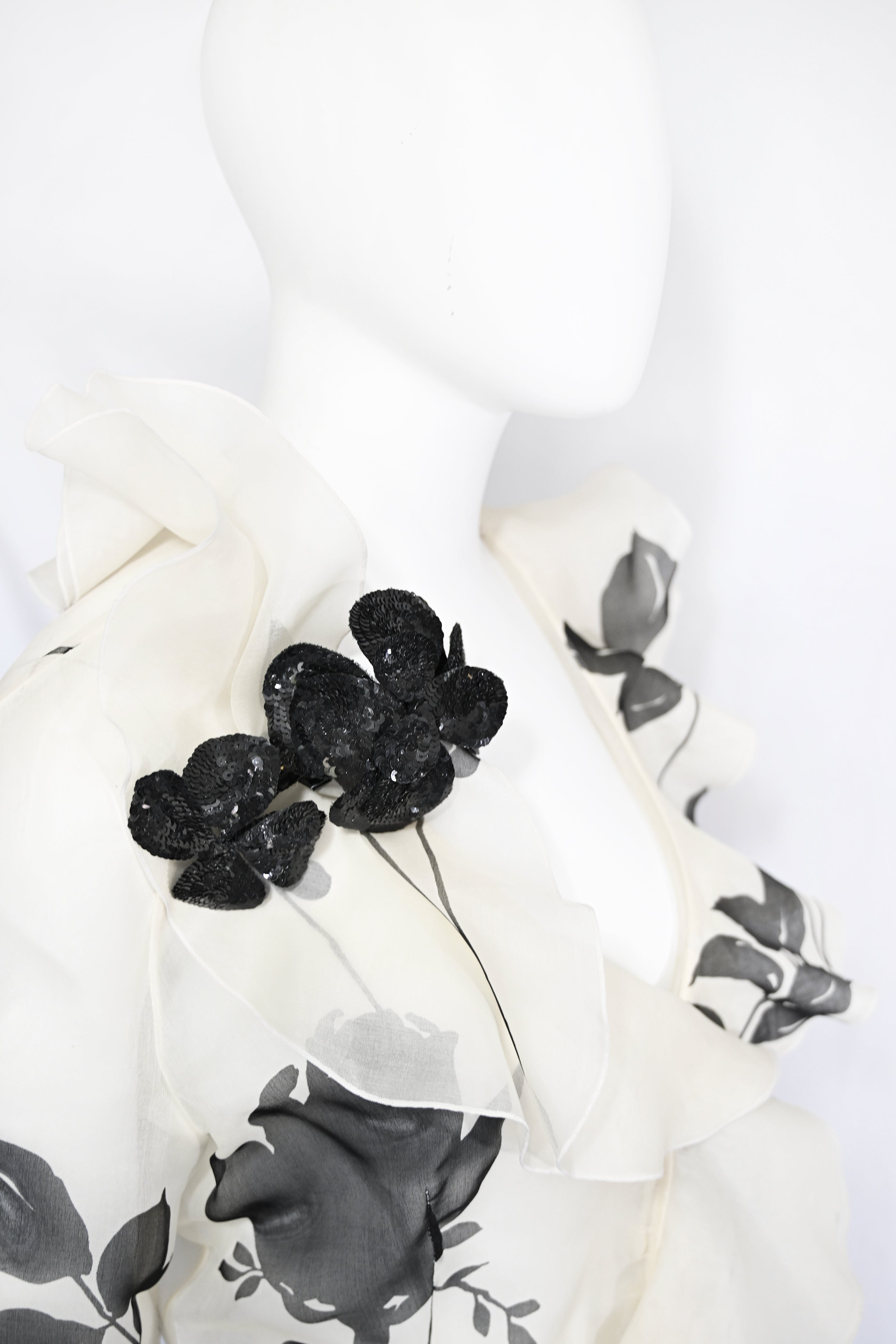 Valentino SS 2001 Sequin Embellished Silk Ensemble