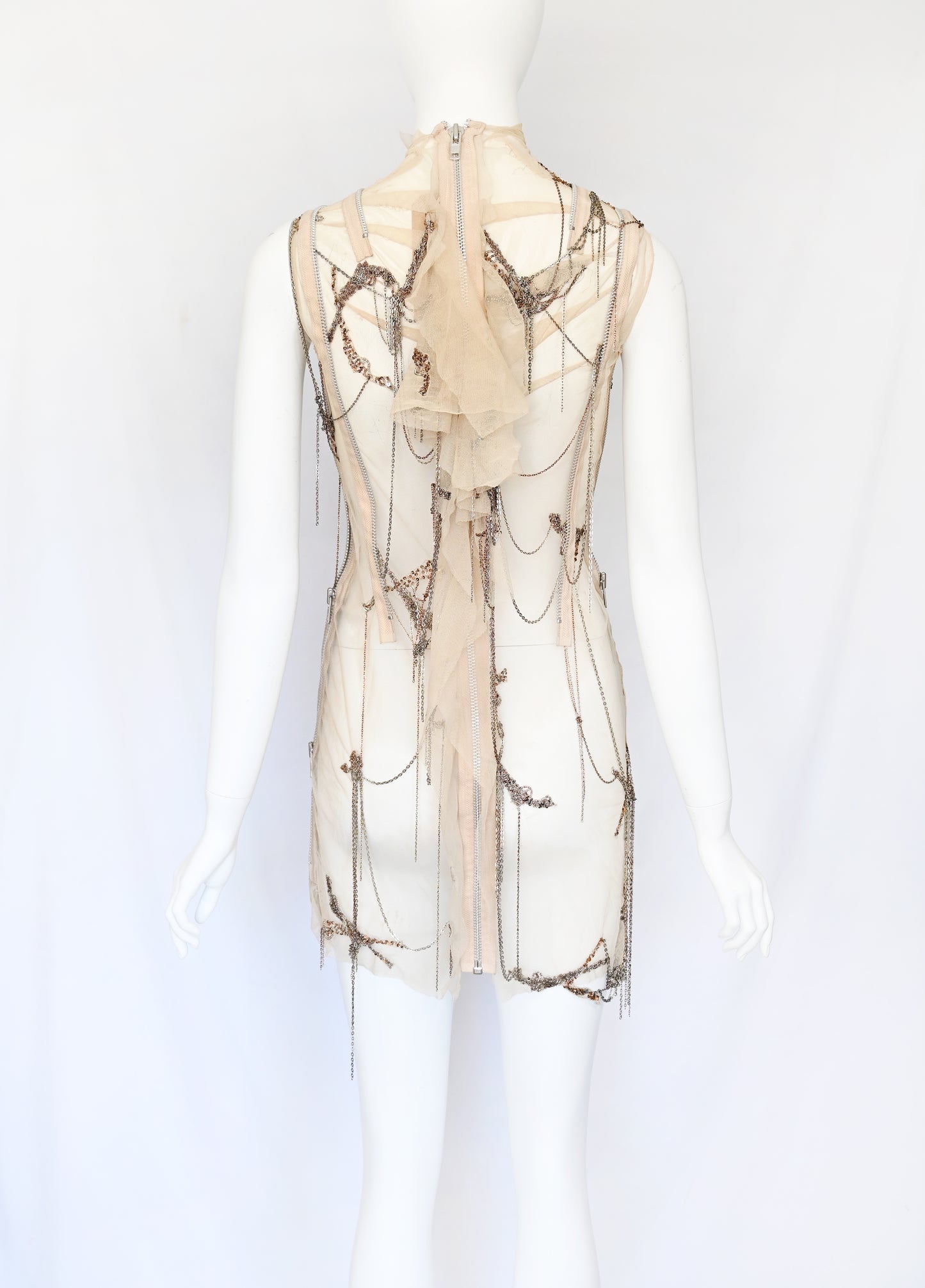 Robert Cary Williams SS 2005 Chain Embellished Tulle Dress