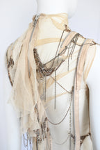 Robert Cary Williams SS 2005 Chain Embellished Tulle Dress