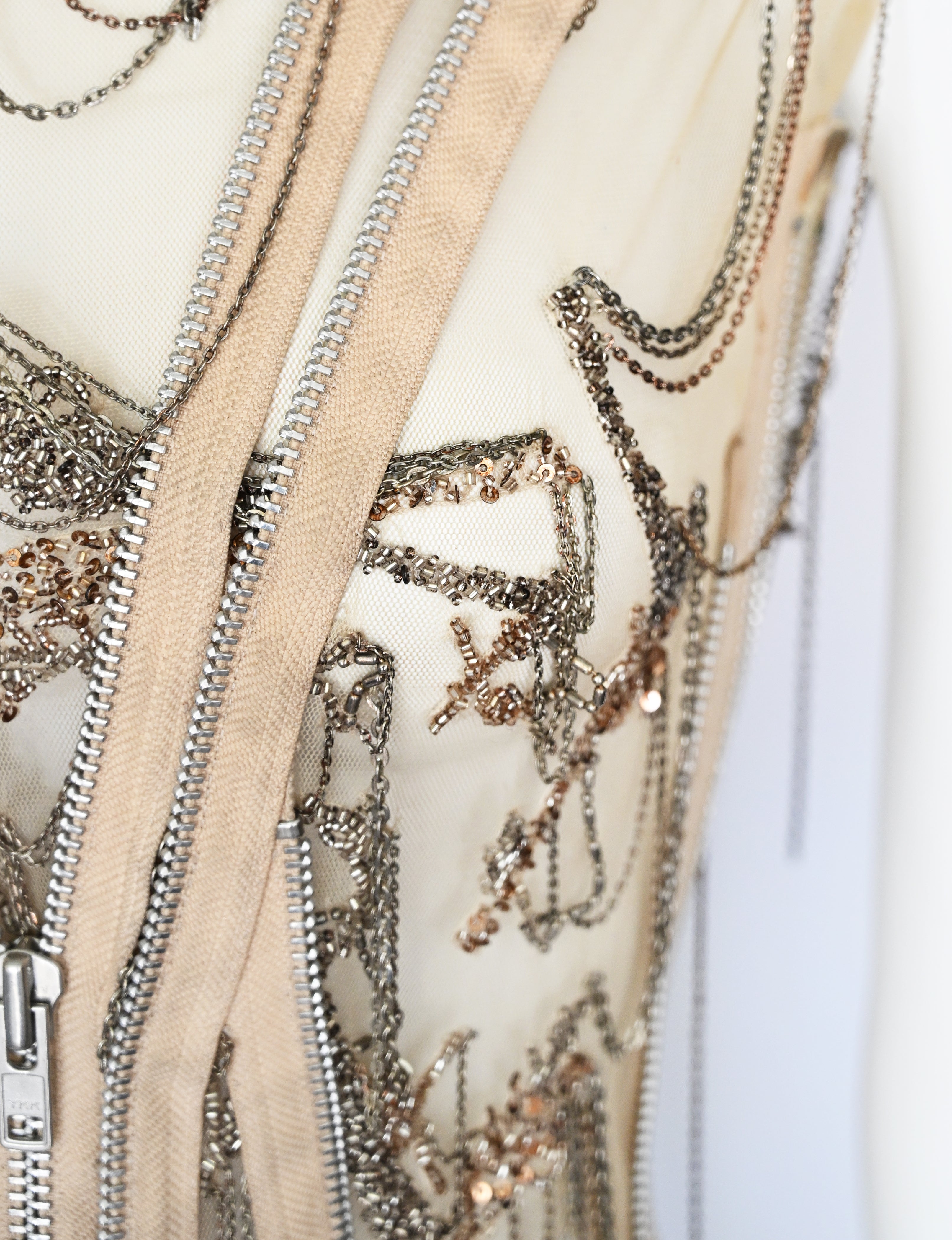 Robert Cary Williams SS 2005 Chain Embellished Tulle Dress