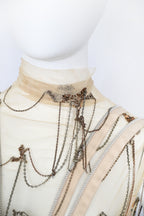 Robert Cary Williams SS 2005 Chain Embellished Tulle Dress