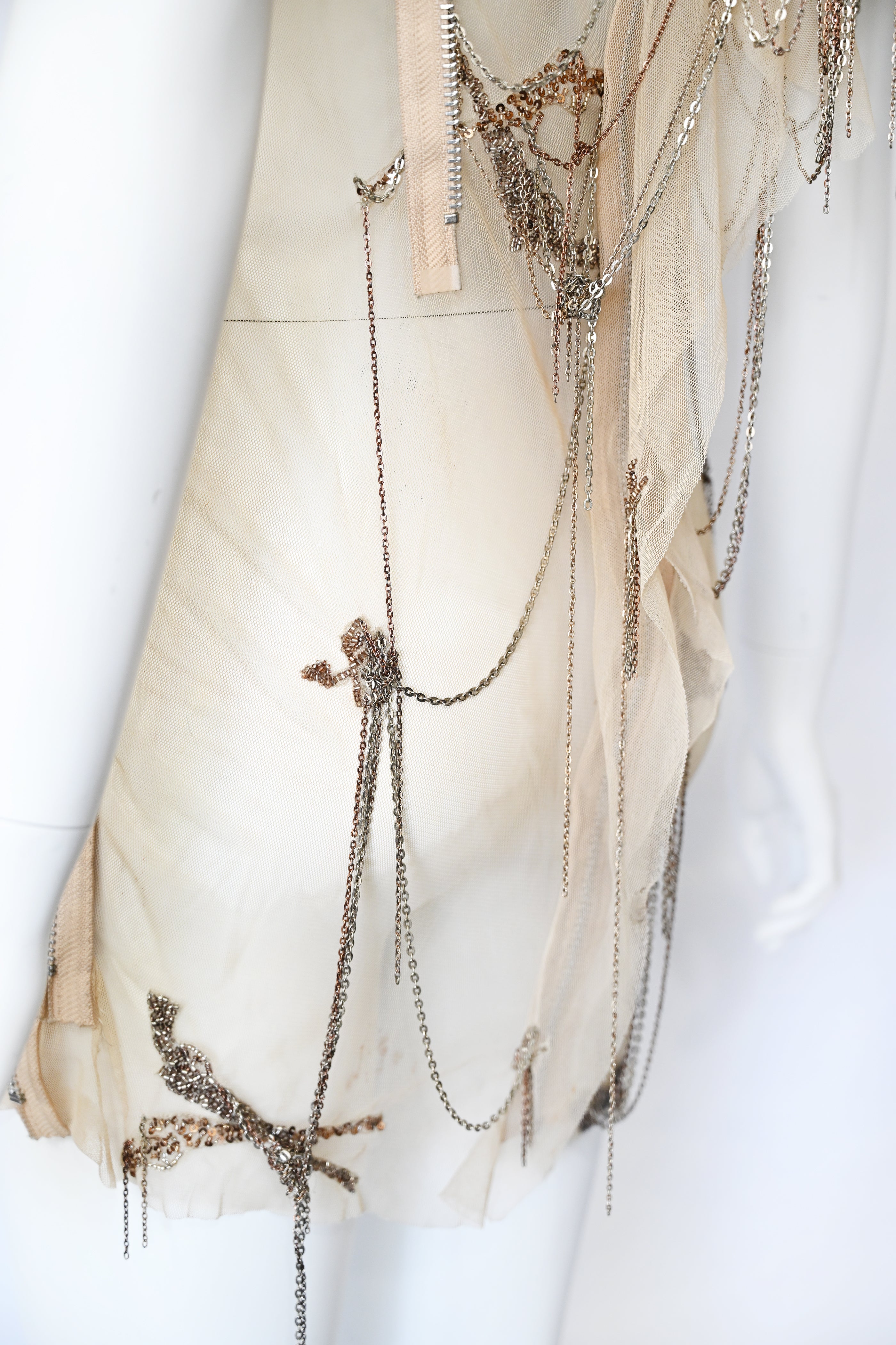 Robert Cary Williams SS 2005 Chain Embellished Tulle Dress