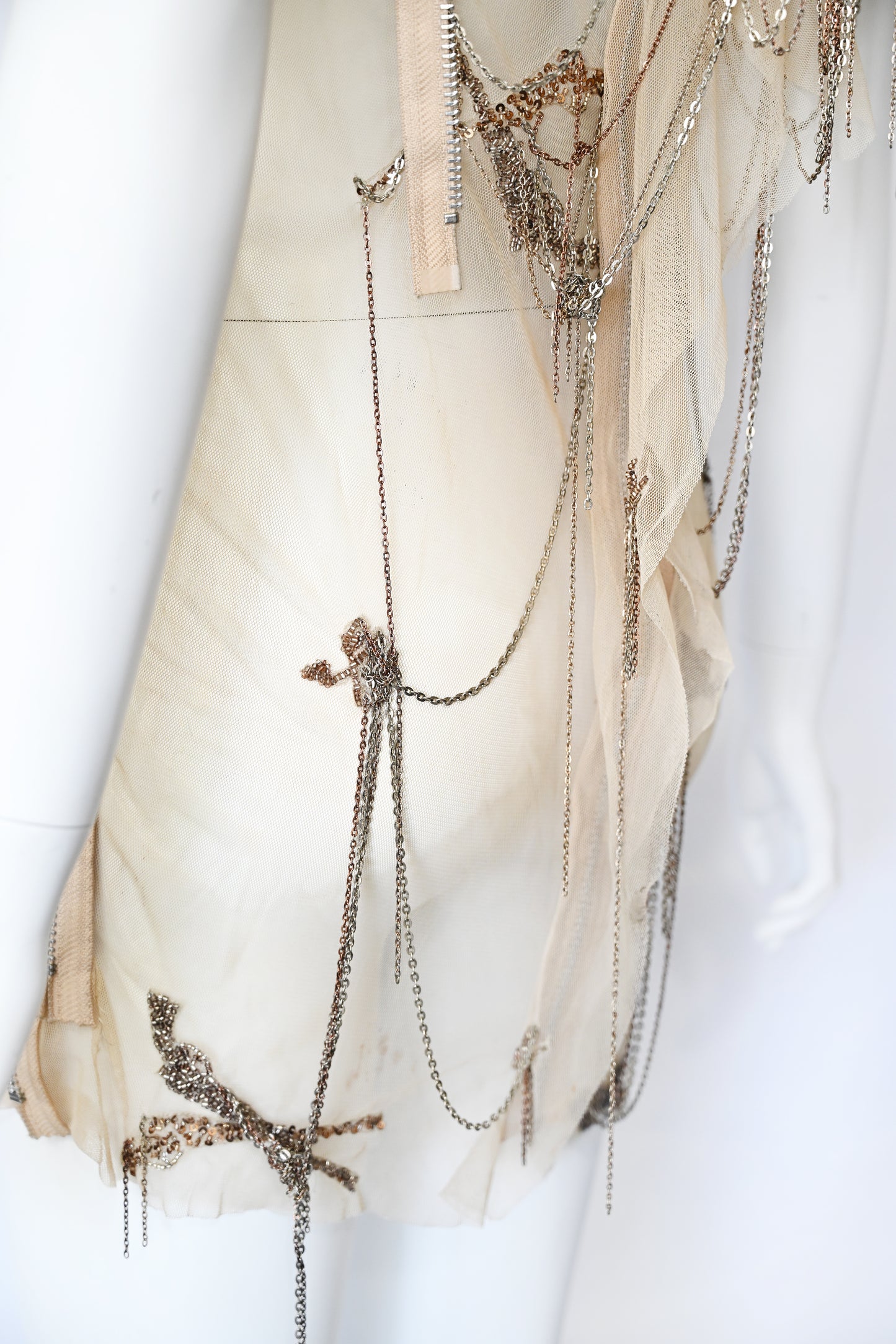 Robert Cary Williams SS 2005 Chain Embellished Tulle Dress