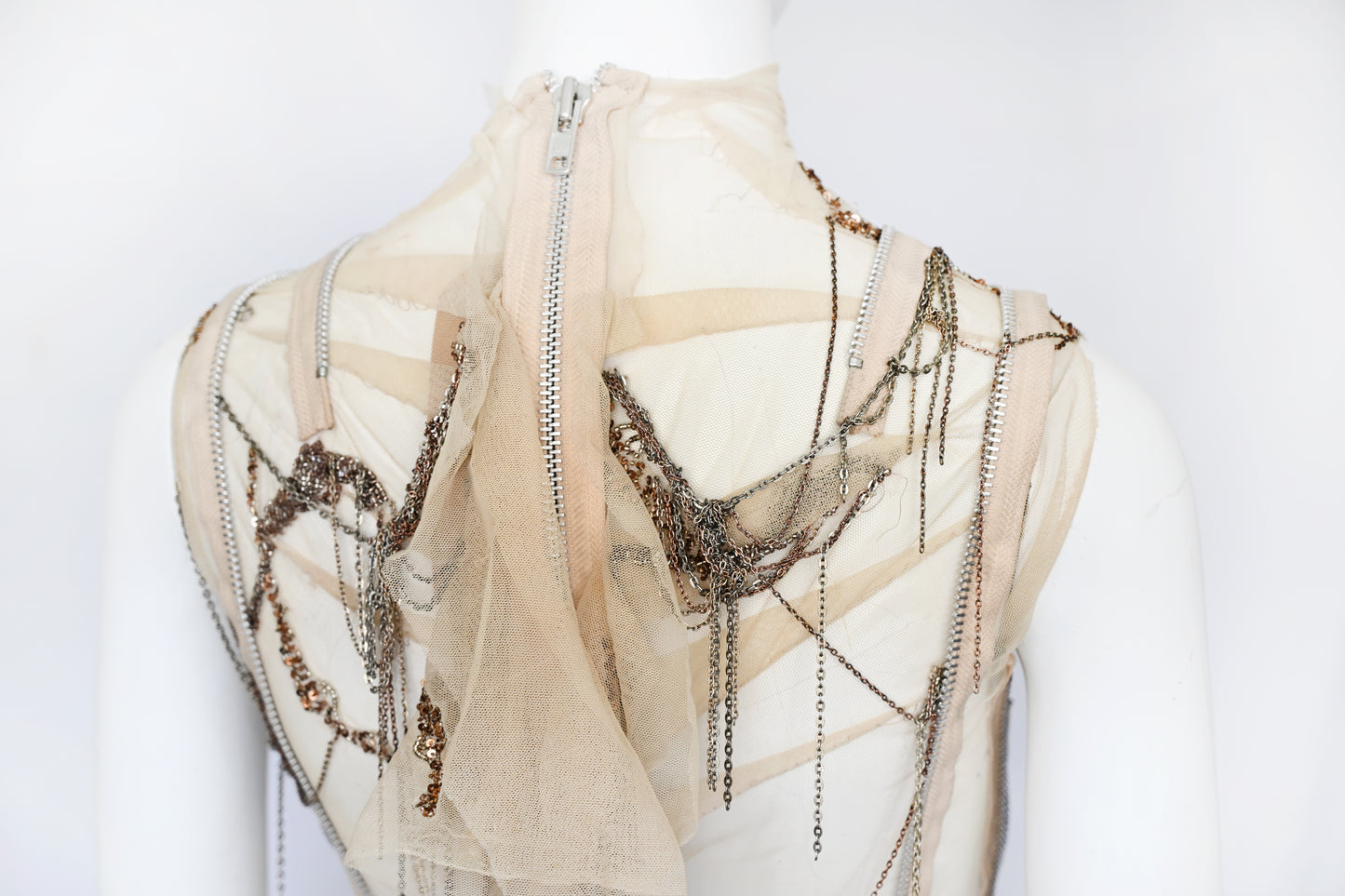 Robert Cary Williams SS 2005 Chain Embellished Tulle Dress