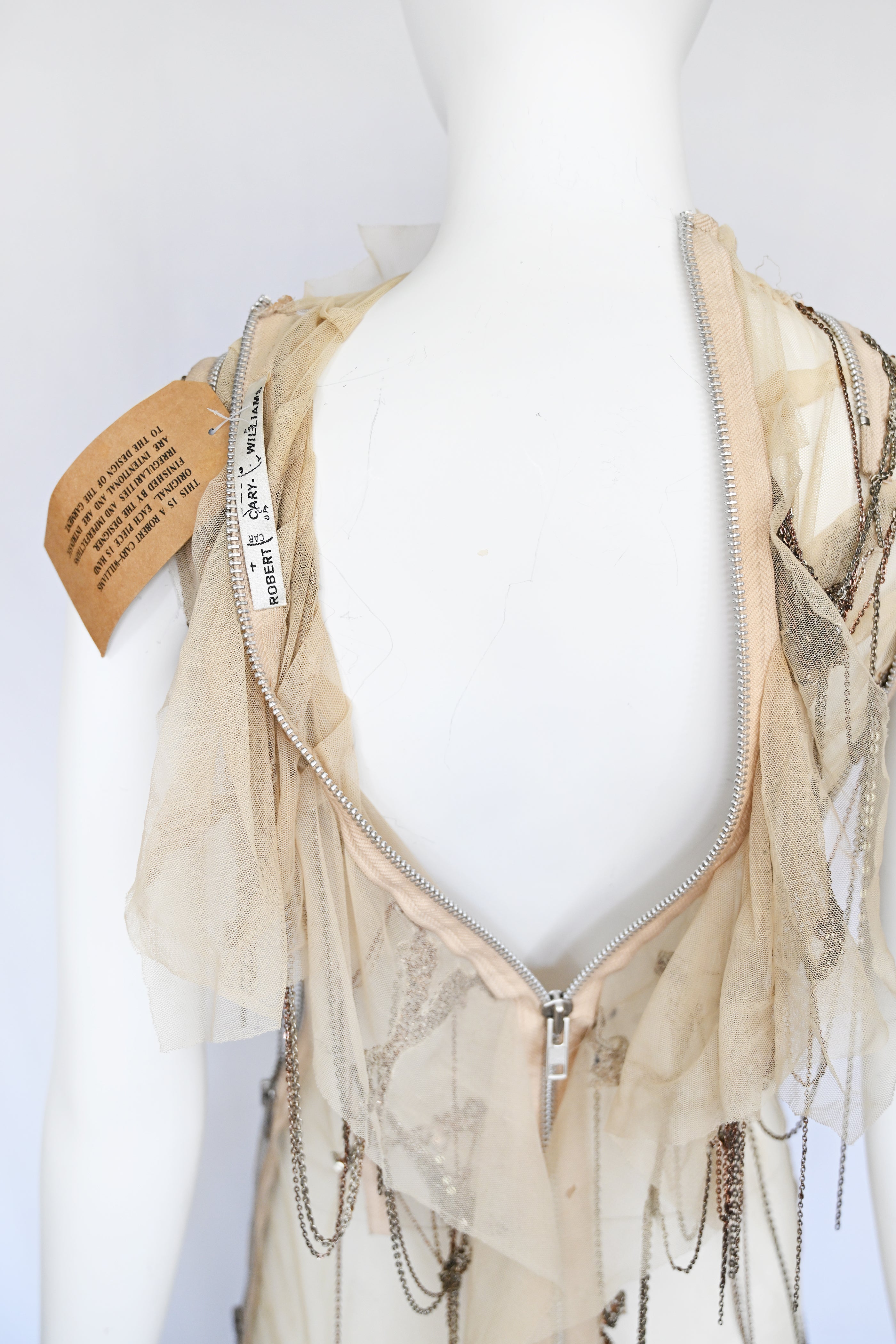 Robert Cary Williams SS 2005 Chain Embellished Tulle Dress