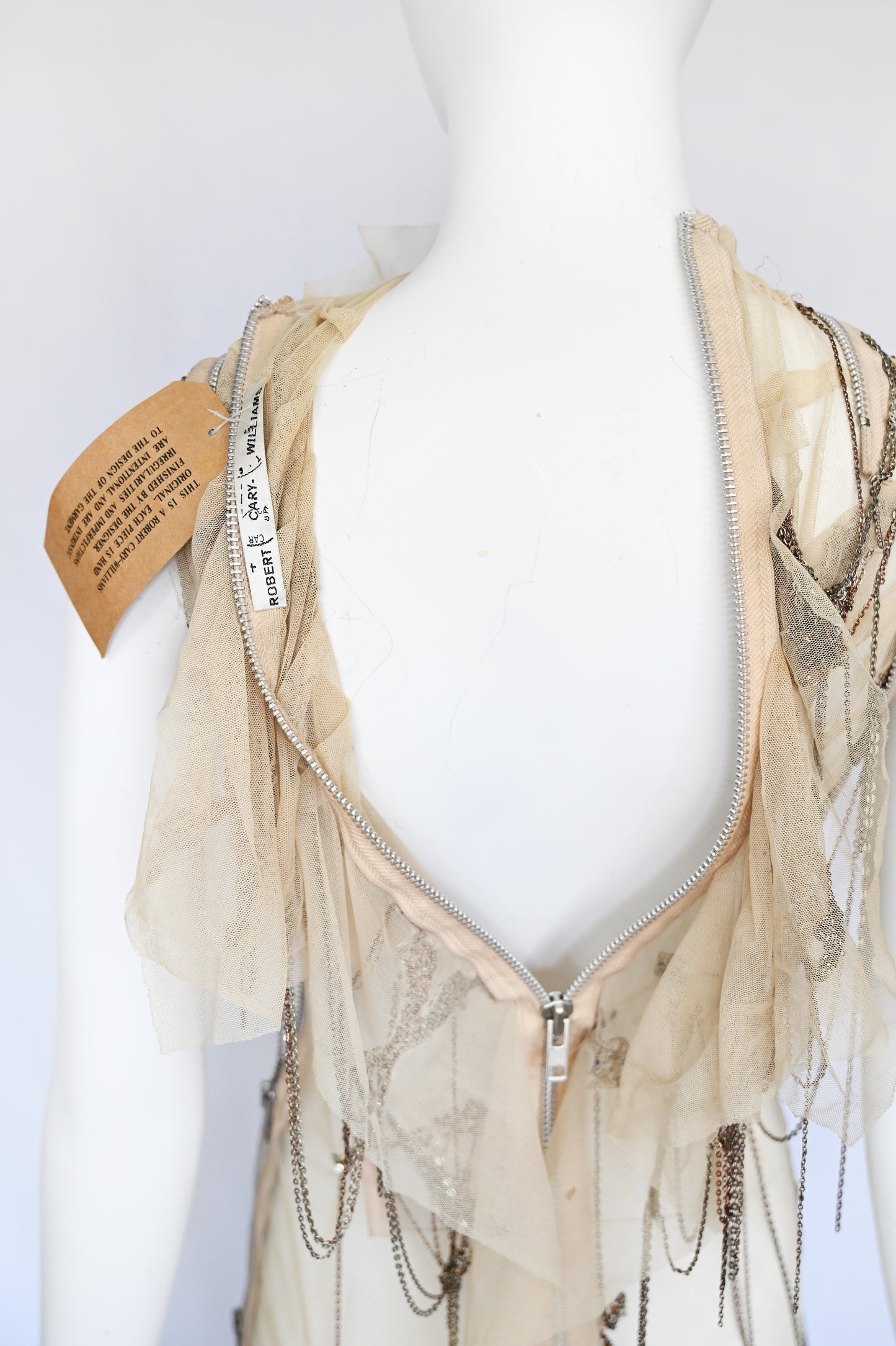 Robert Cary Williams SS 2005 Chain Embellished Tulle Dress