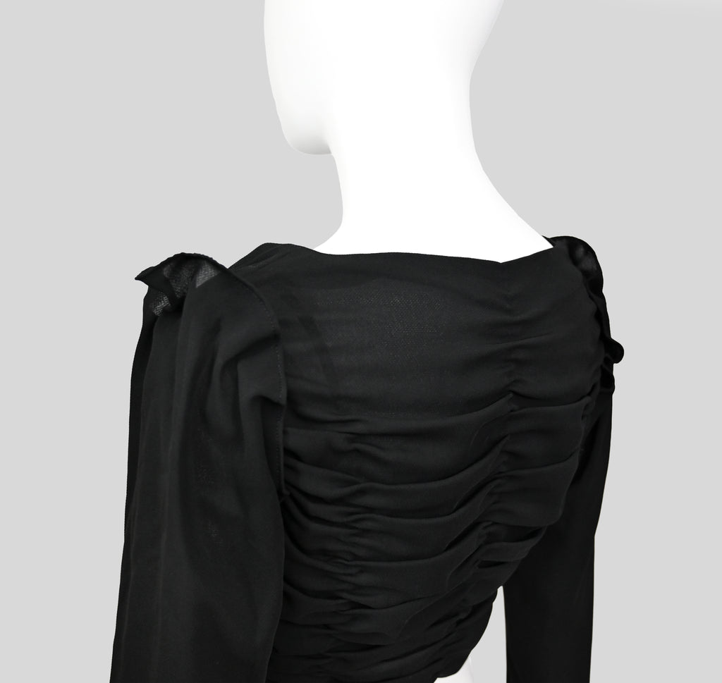 Yohji Yamamoto 1998 Runway Gathered Crop Top