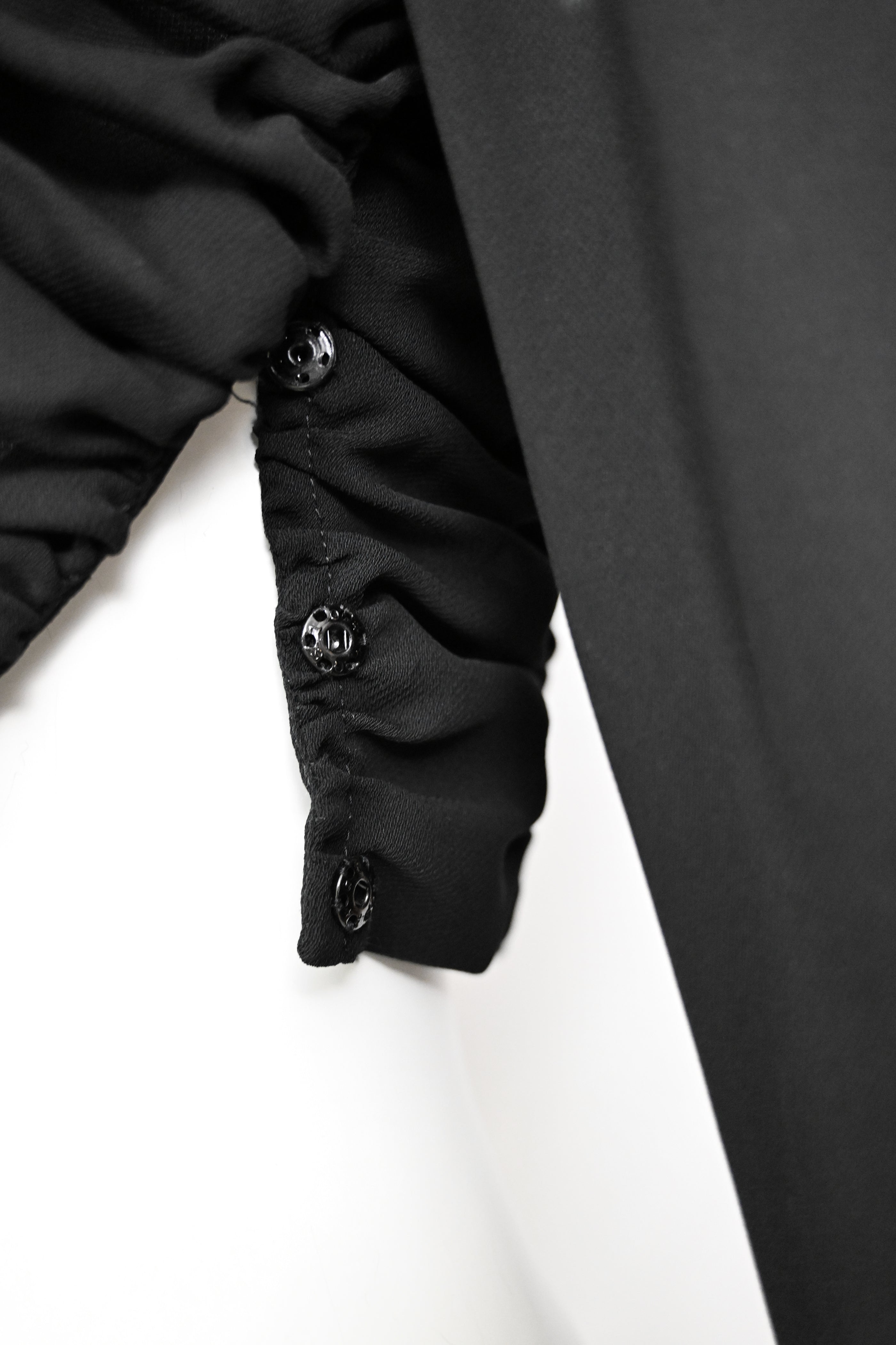 Yohji Yamamoto 1998 Runway Gathered Crop Top