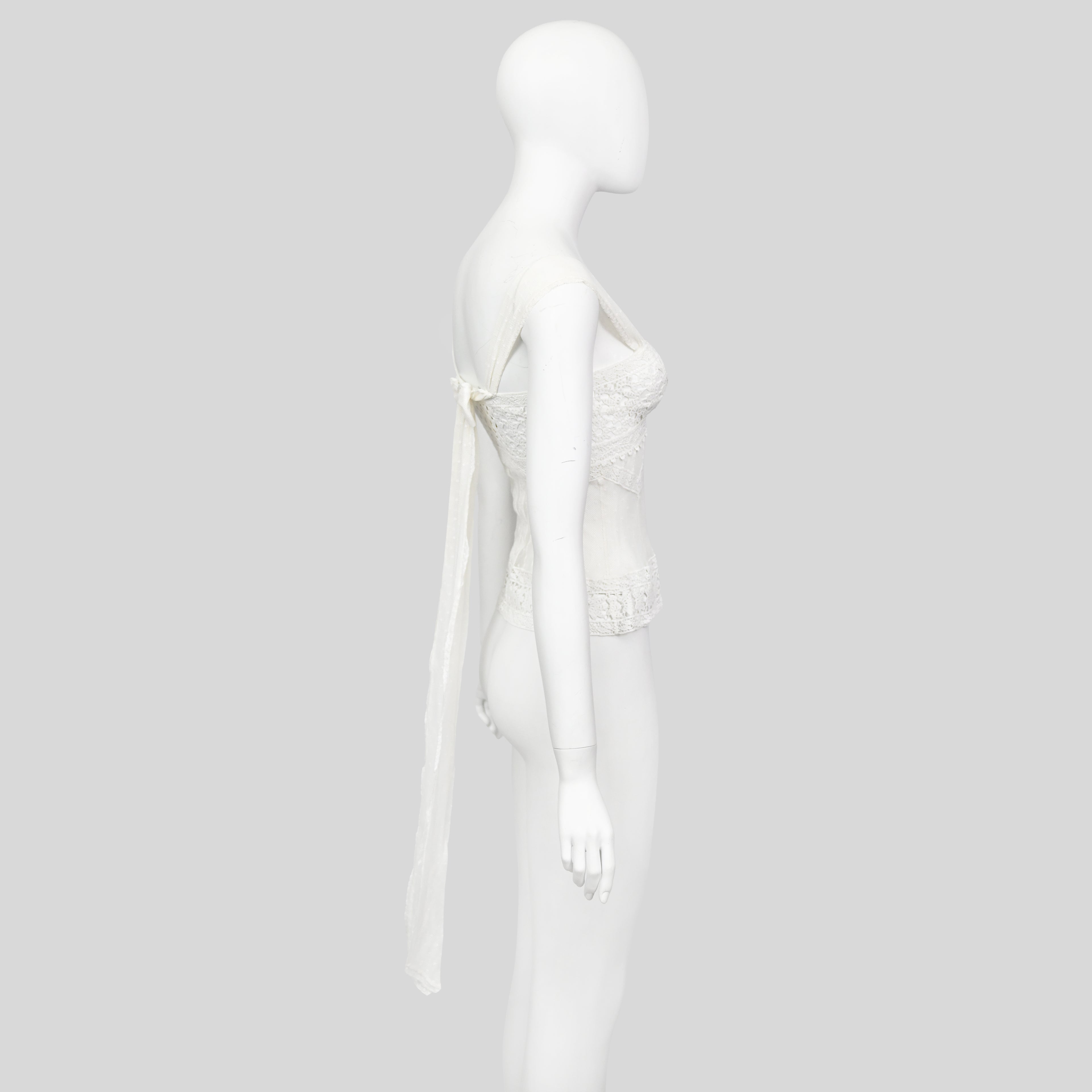 D&G 2006 Lace Top with Long Ribbons