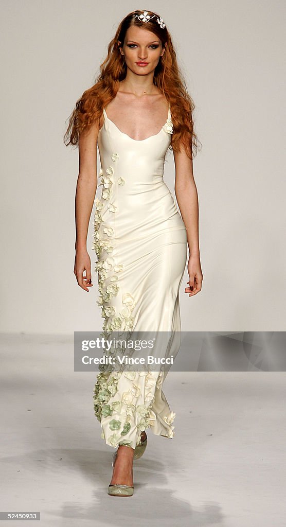 Gaelyn & Cianfarani Fw 2005 Latex Dress with Flower Appliqué